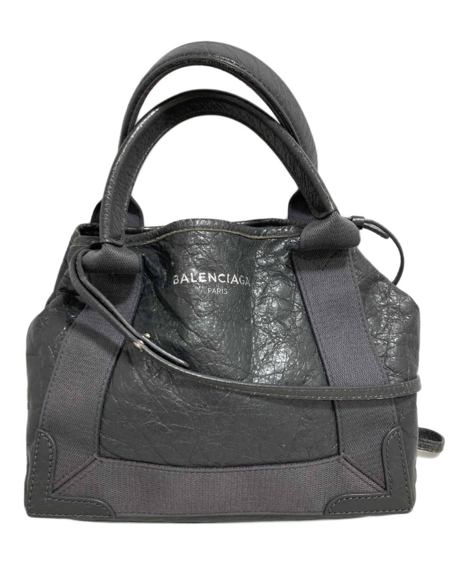 中古・古着通販】BALENCIAGA (バレンシアガ) ネイビーカバスXS グレー