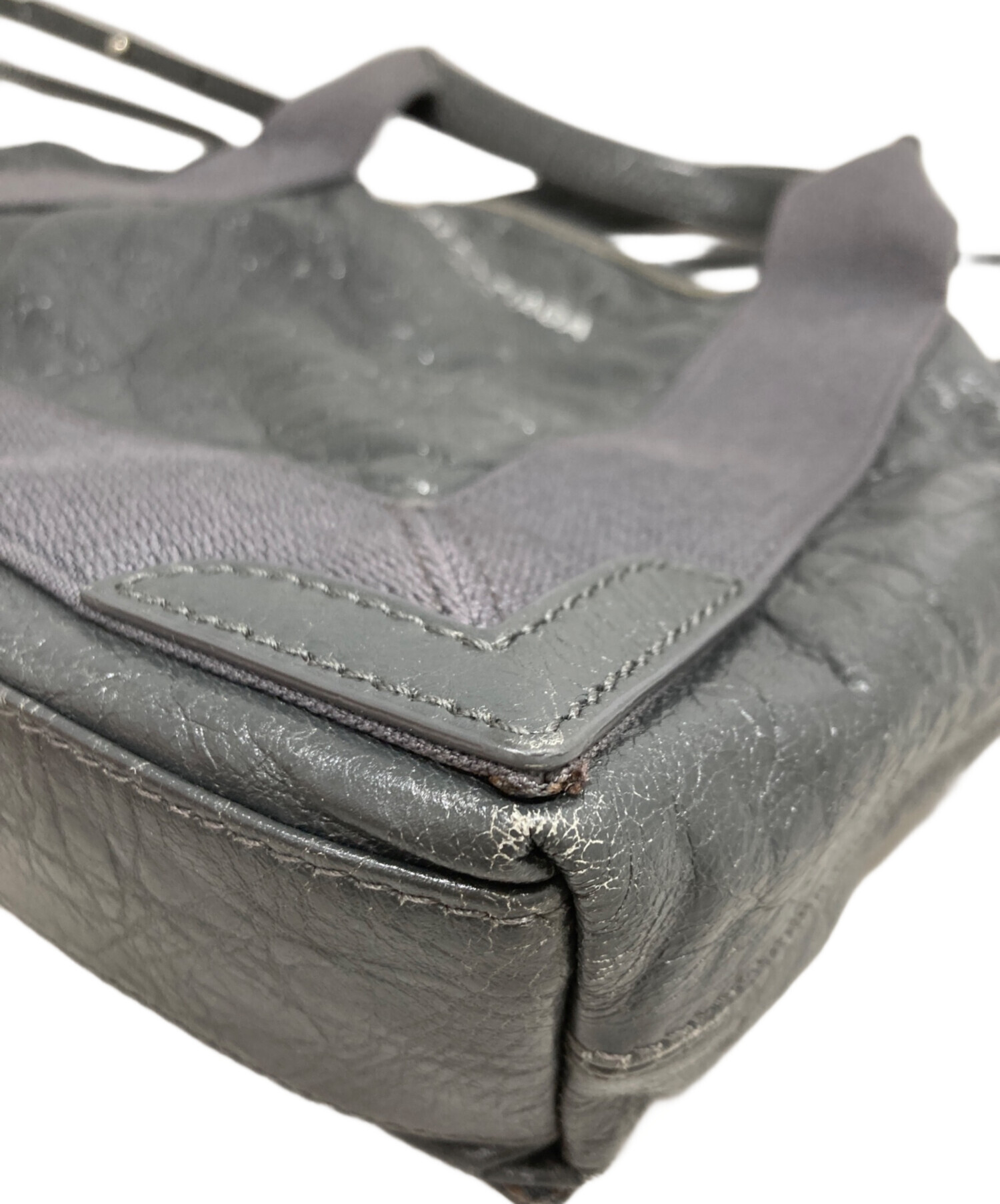 中古・古着通販】BALENCIAGA (バレンシアガ) ネイビーカバスXS グレー