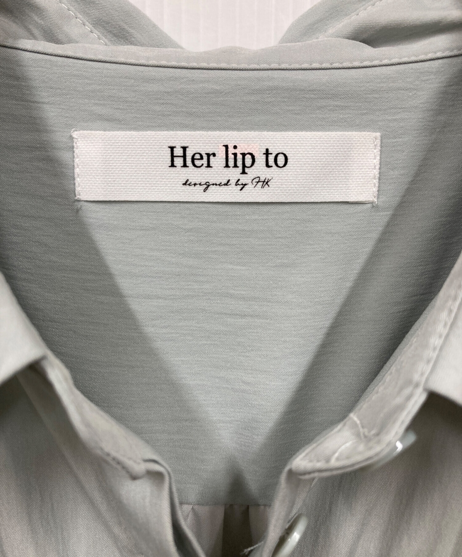 中古・古着通販】Her lip to (ハーリップトゥ) Peplum Poplin Shirt 