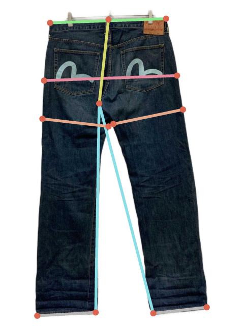 中古・古着通販】EVISU (エヴィス) デニムパンツ インディゴ サイズ