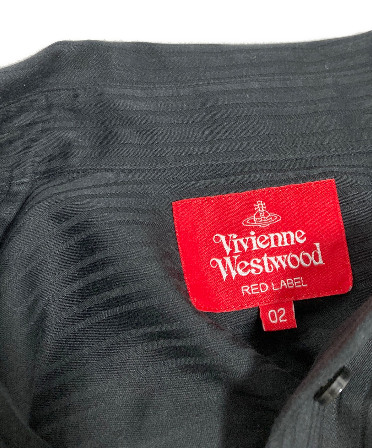 ヴィヴィアンウエストウッド　ストライプ　ボウタイ　ブラウス　オーブ刺繍　ロゴ 中古・古着通販】Vivienne Westwood (ヴィヴィアンウエストウッド