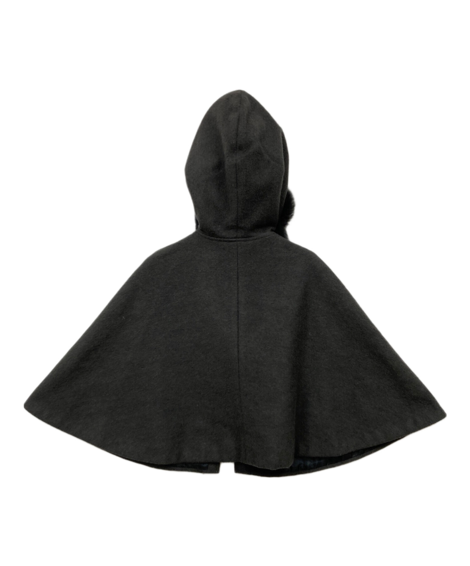 GIVENCHY（ジバンシィ）　ポンチョ　レッキスファー HR0391 中古・古着通販】GIVENCHY (ジバンシィ) ファー付きポンチョ グレー