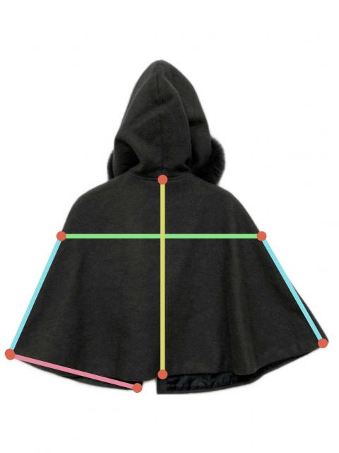 中古・古着通販】GIVENCHY (ジバンシィ) ファー付きポンチョ グレー