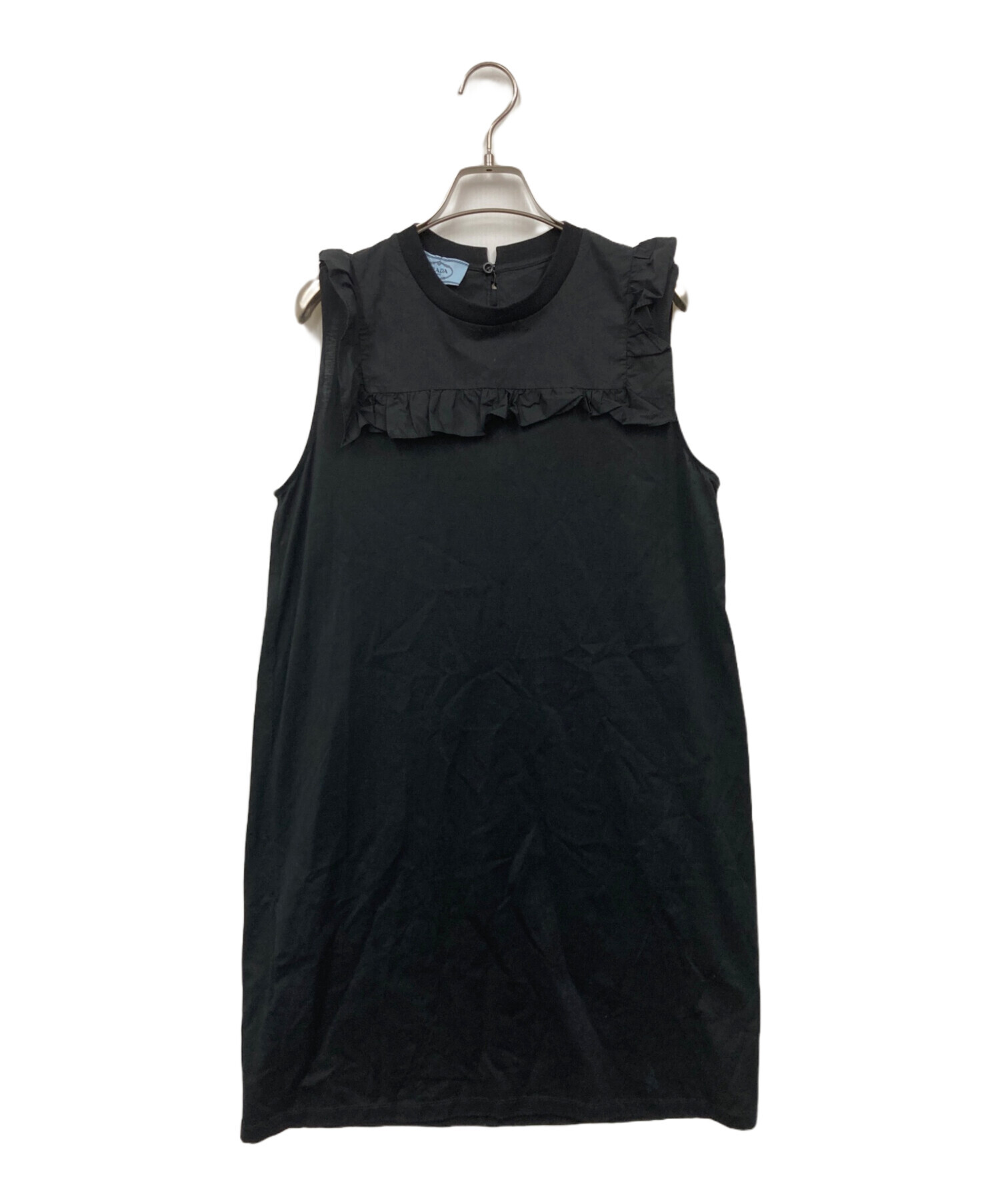 中古・古着通販】PRADA (プラダ) フリル ノースリーブワンピース