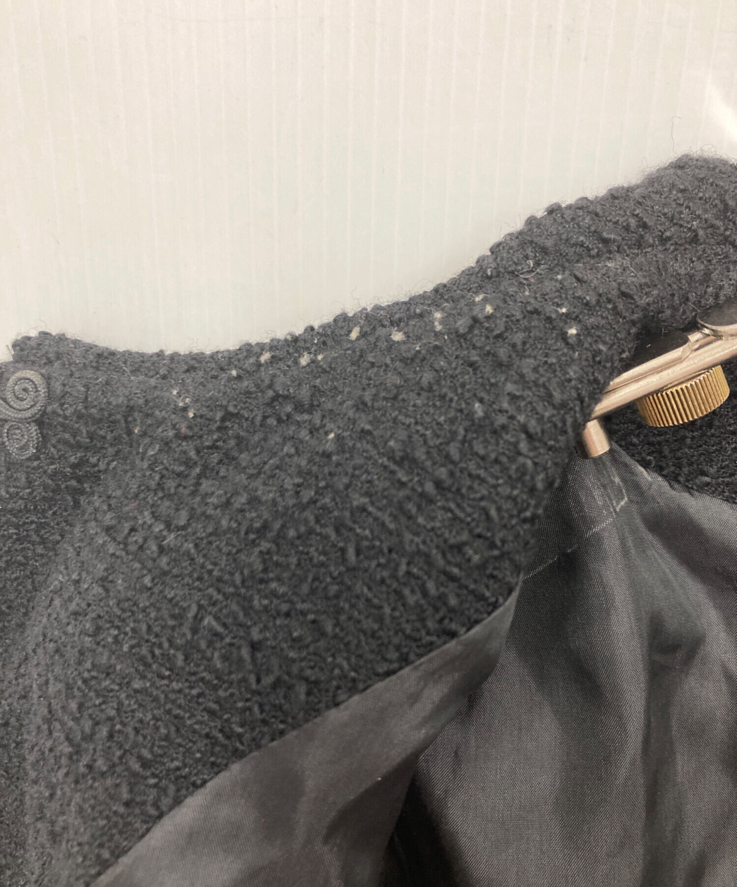 中古・古着通販】MOSCHINO (モスキ) ツイードジャケット ブラック