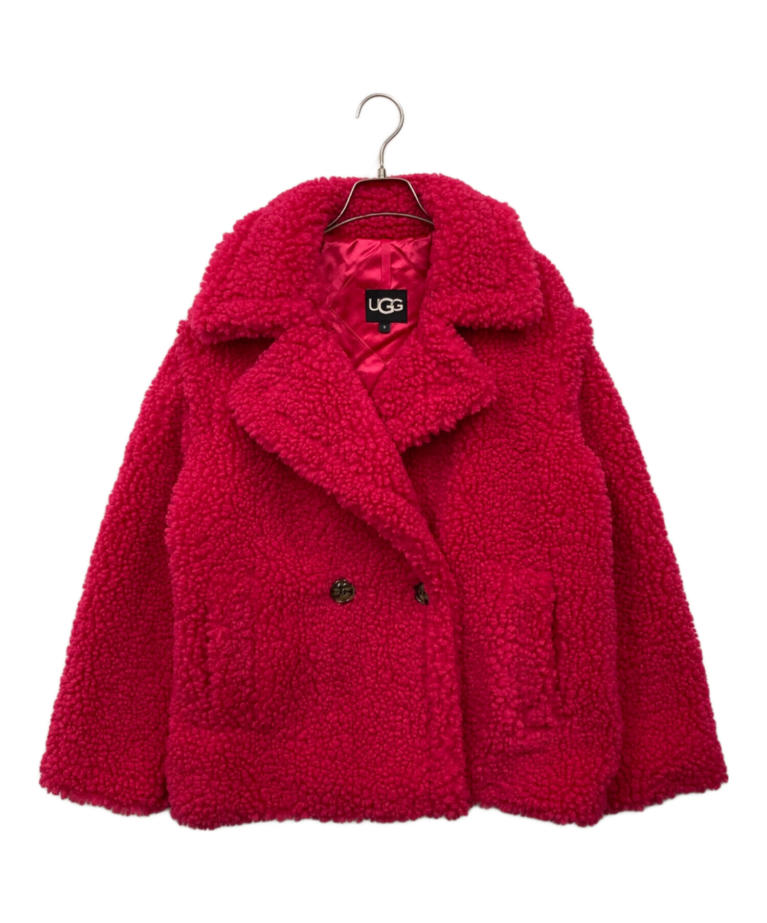 中古・古着通販】UGG (アグ) Gertrude Short Teddy Coat レッド サイズ