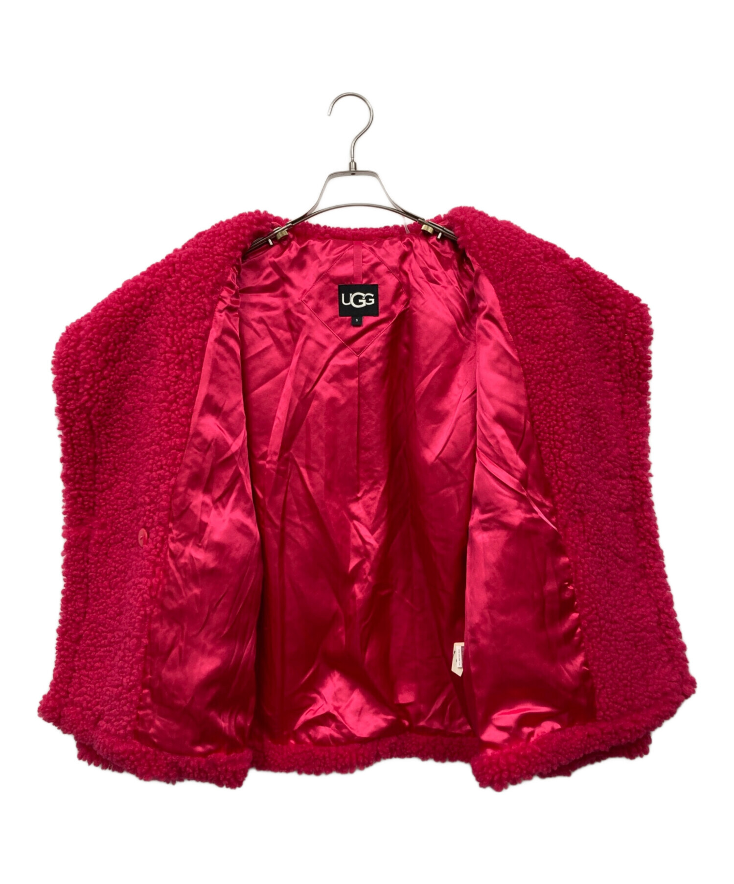 中古・古着通販】UGG (アグ) Gertrude Short Teddy Coat レッド サイズ