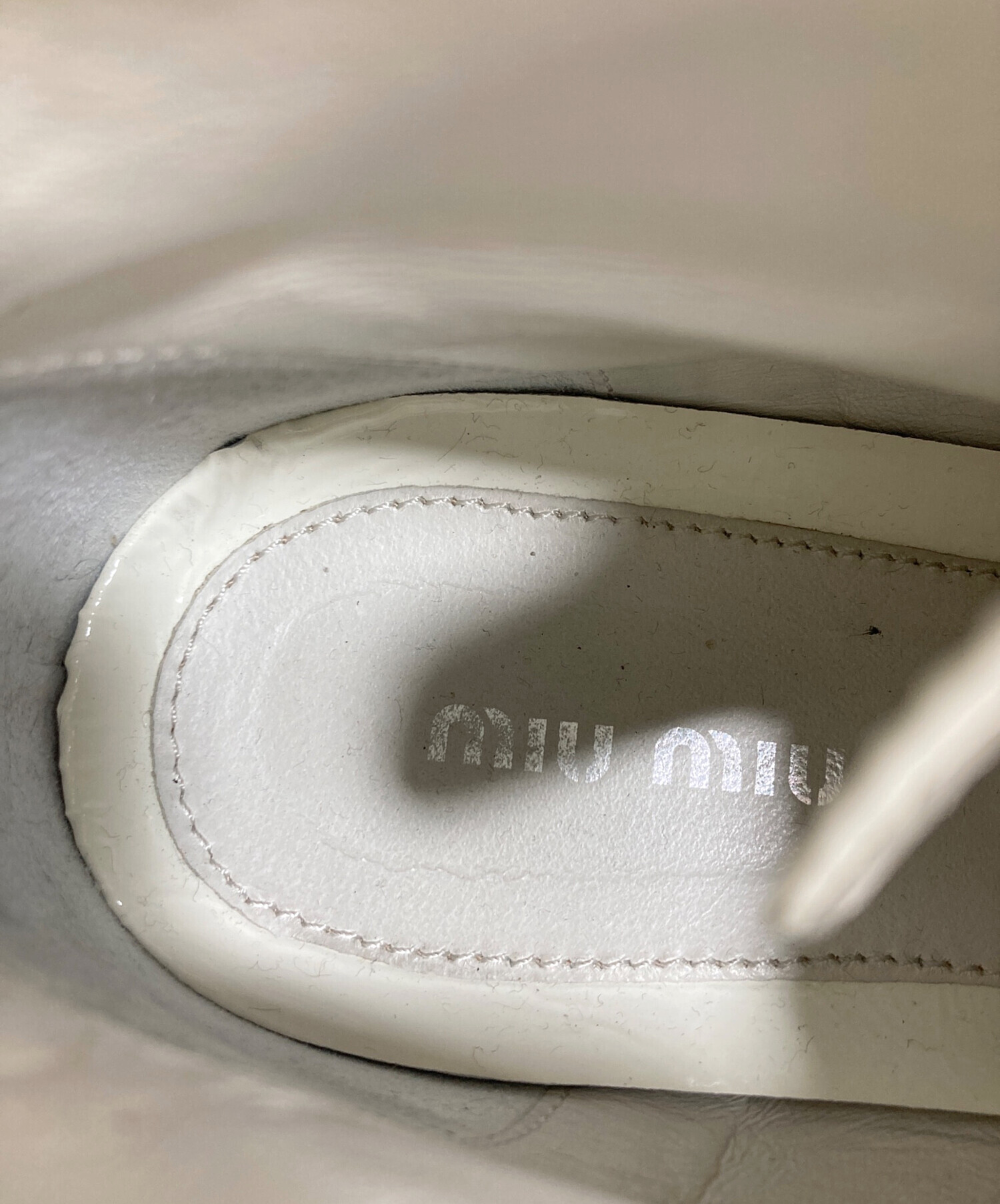 中古・古着通販】MIU MIU (ミュウミュウ) エナメル ハイカット