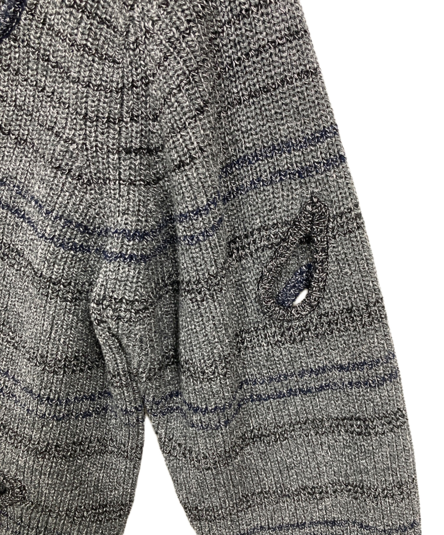 中古・古着通販】TOGA TOO (トーガ・トゥ) HOLE KNIT CARDIGAN グレー 