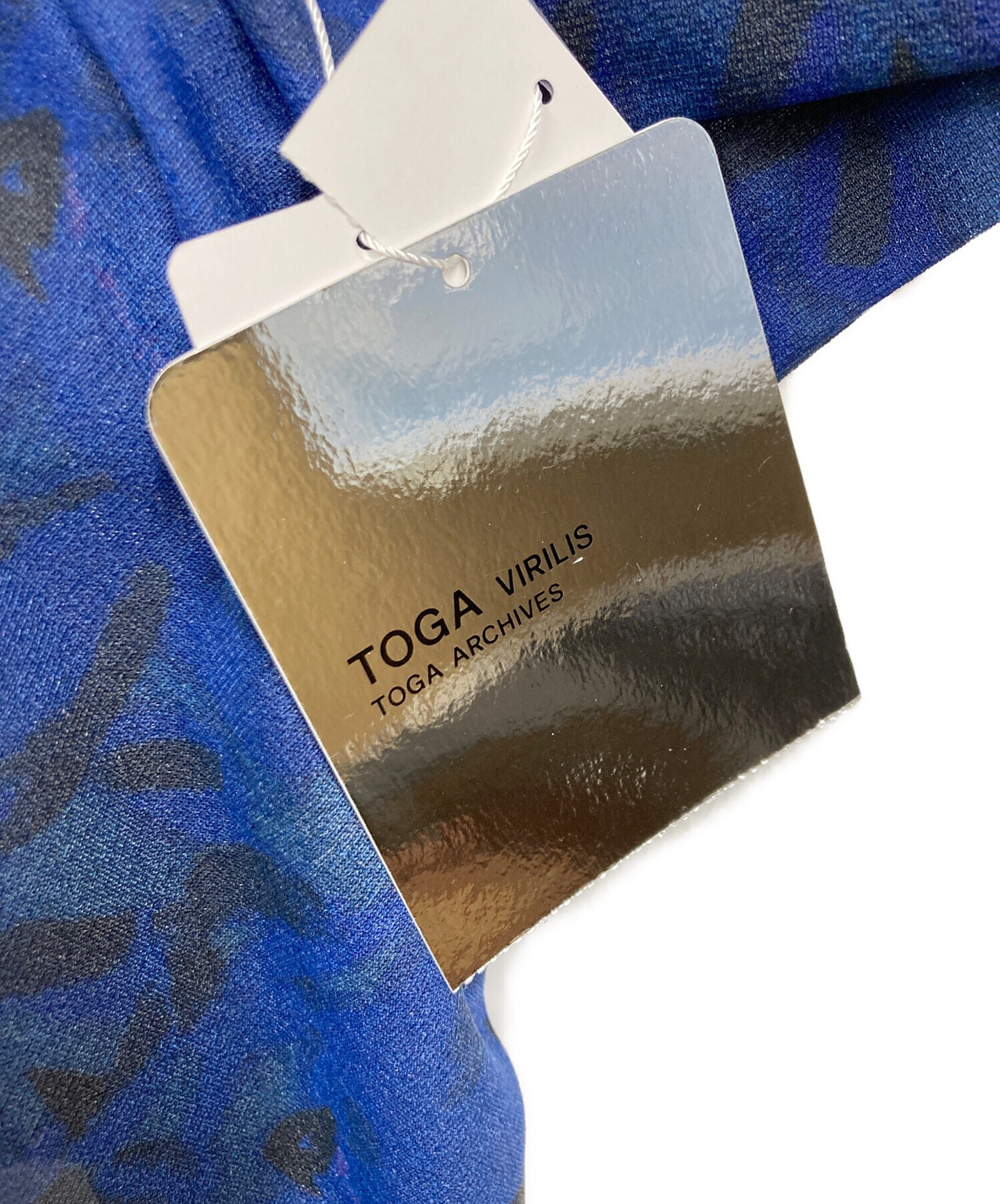 TOGA VIRILIS トーガ　ビリリース マフラー  青 【古着】【中古】【送料無料】 TOGA VIRILIS - TOGA VIRILIS トーガ ビリリース マフラー 青 【古着