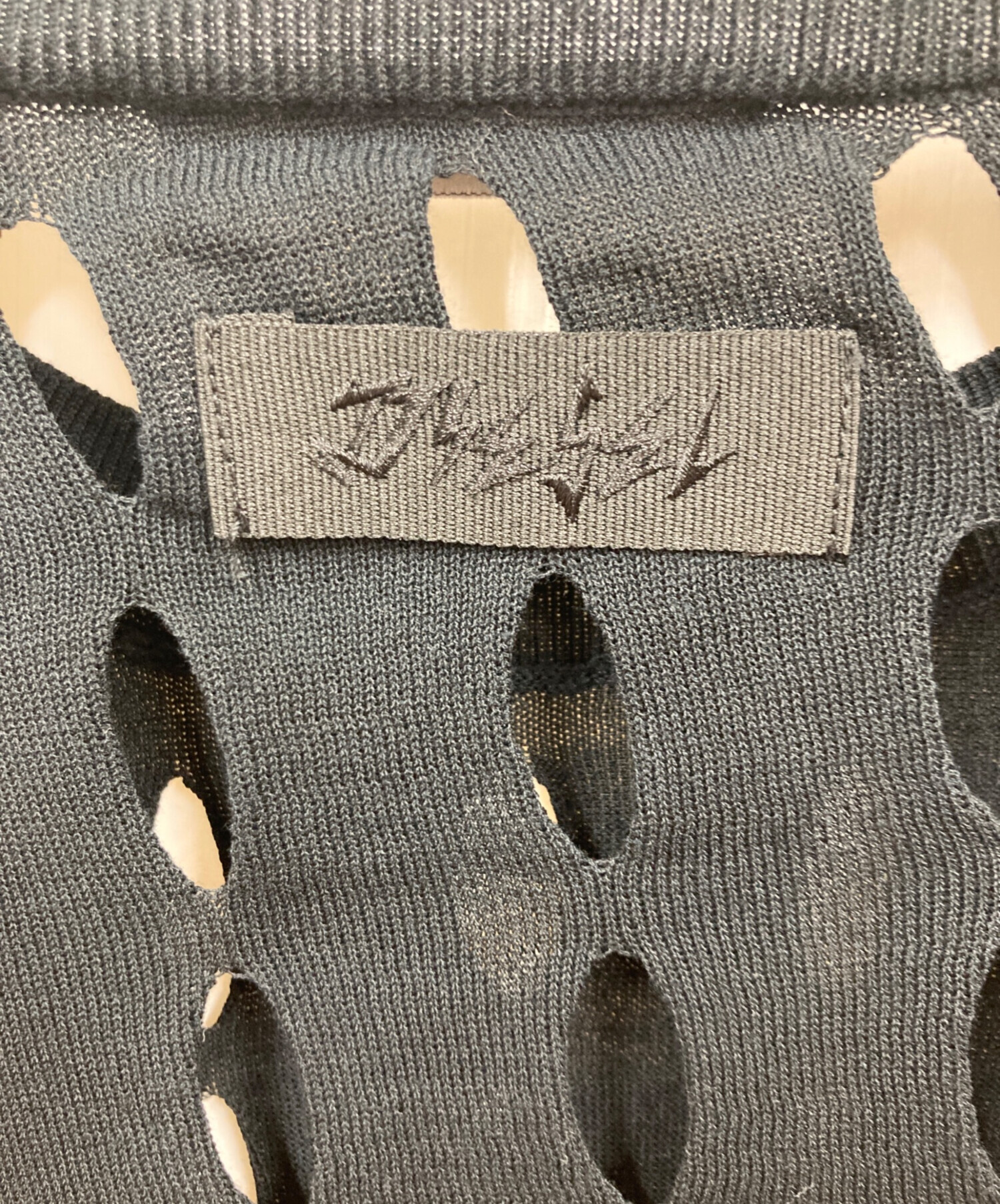中古・古着通販】DIESEL (ディーゼル) 半袖ニット ブラック サイズ:S