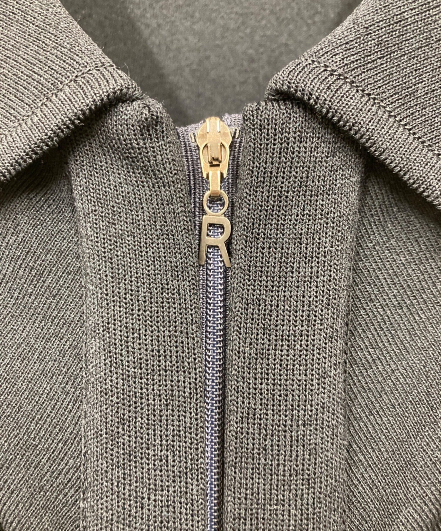 中古・古着通販】Rene (ルネ) ニットジャケット ネイビー サイズ:36