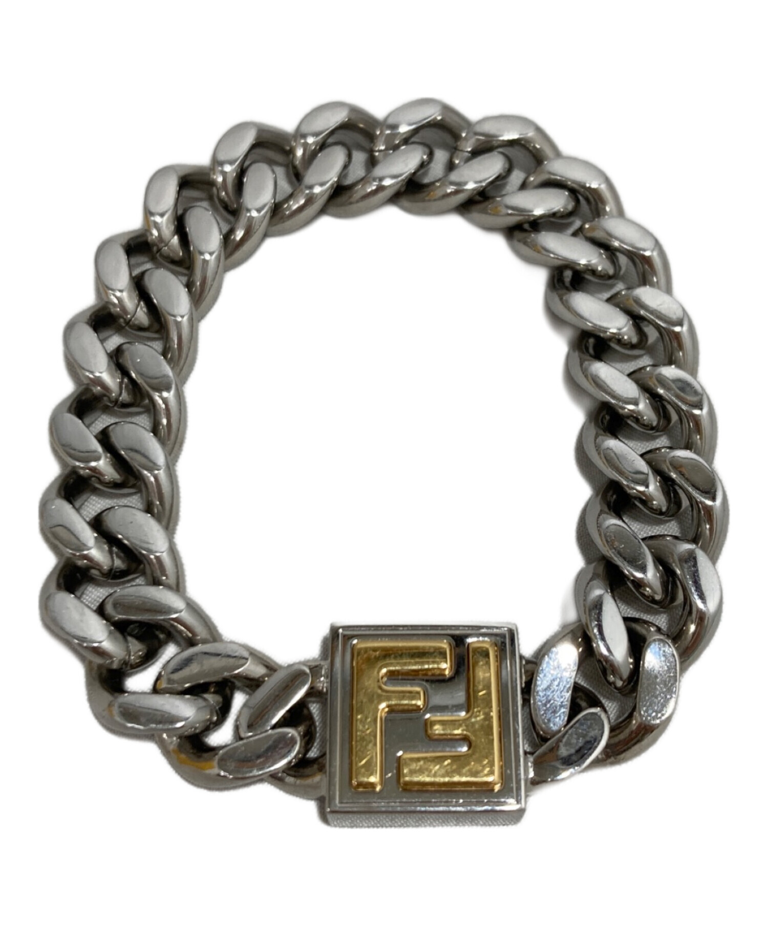 FENDI FFロゴ チェーンブレスレット 中古・古着通販】FENDI (フェンディ) FFロゴチェーン ブレスレット