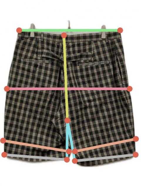 中古・古着通販】RRL (ダブルアールエル) チェックハーフパンツ