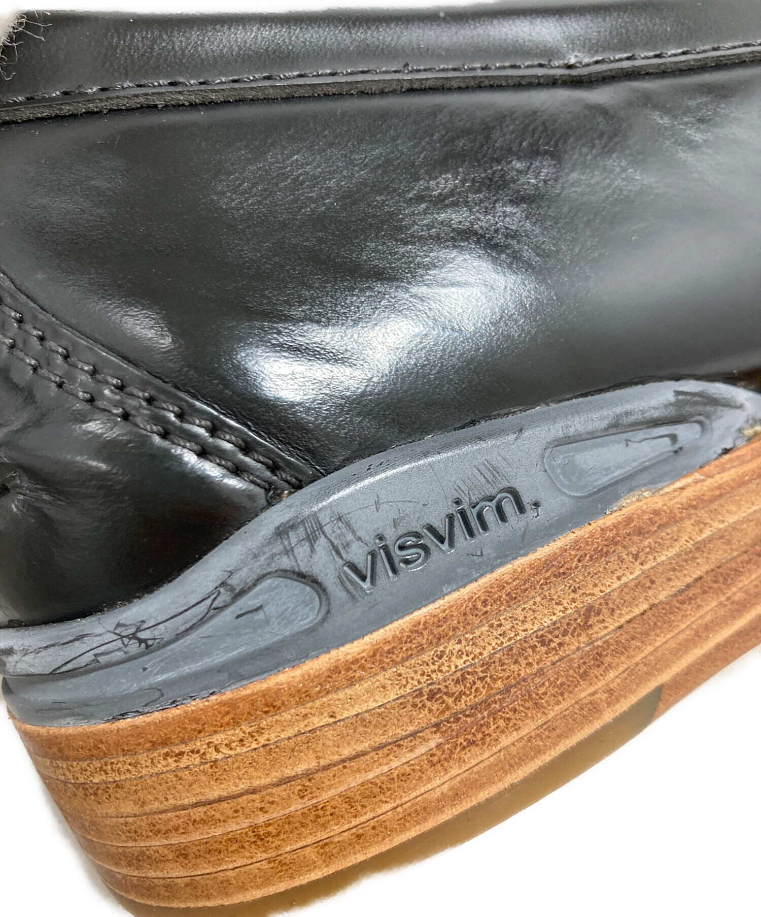 中古・古着通販】VISVIM (ビズビム) コインローファー ブラック サイズ