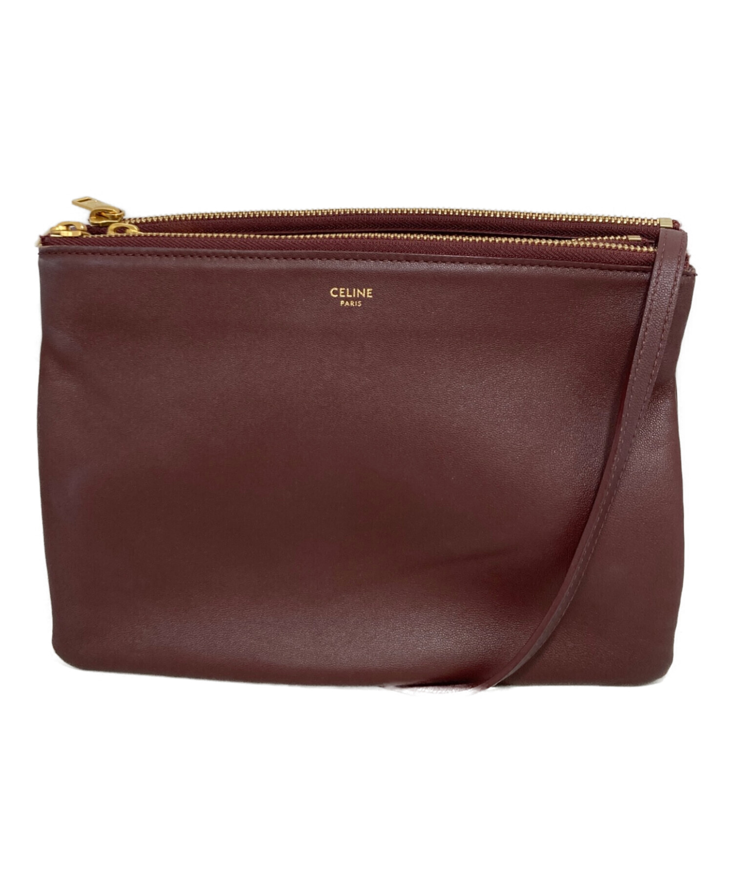 中古・古着通販】CELINE (セリーヌ) ショルダーバッグ ボルドー 