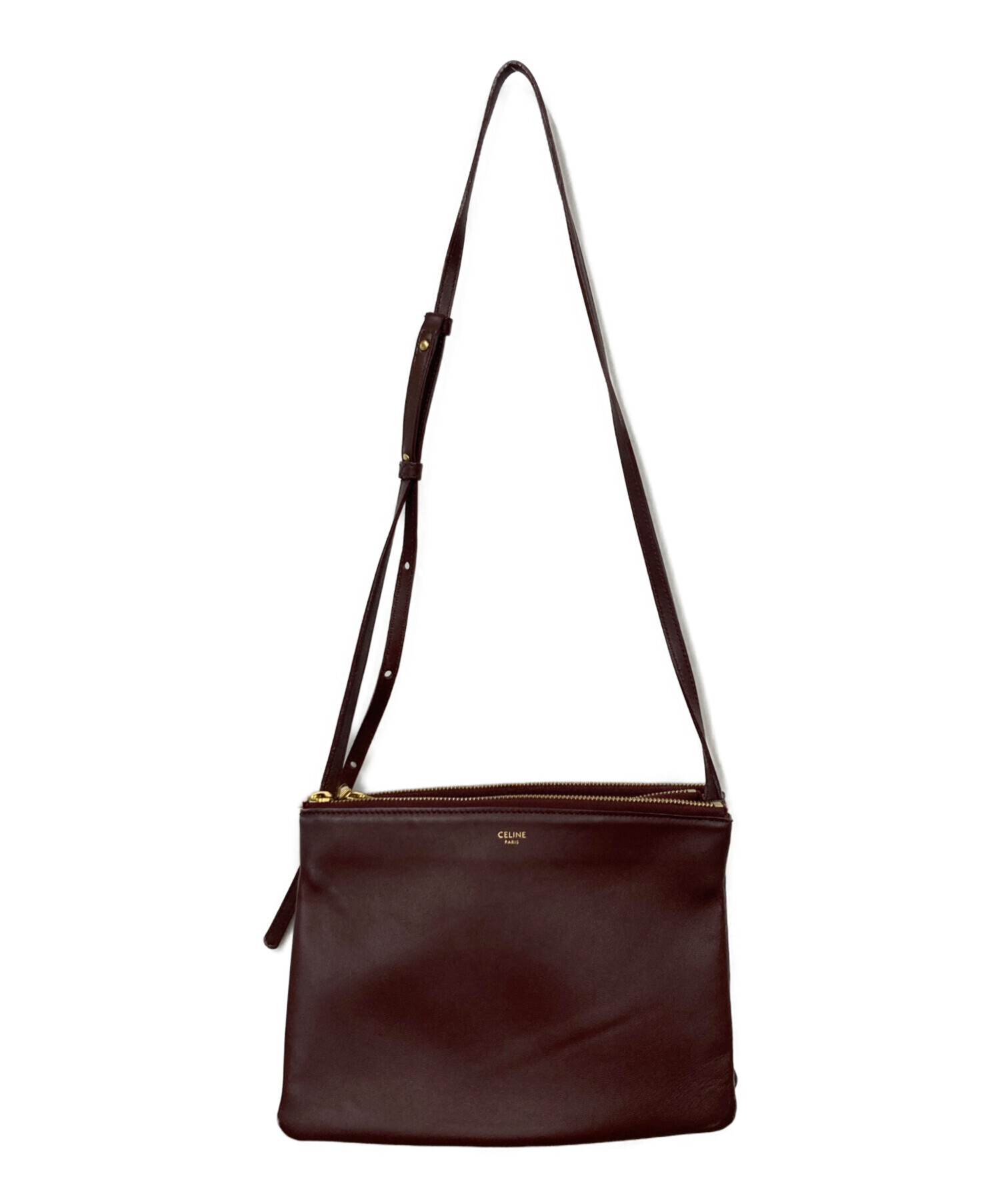 中古・古着通販】CELINE (セリーヌ) ショルダーバッグ ボルドー 