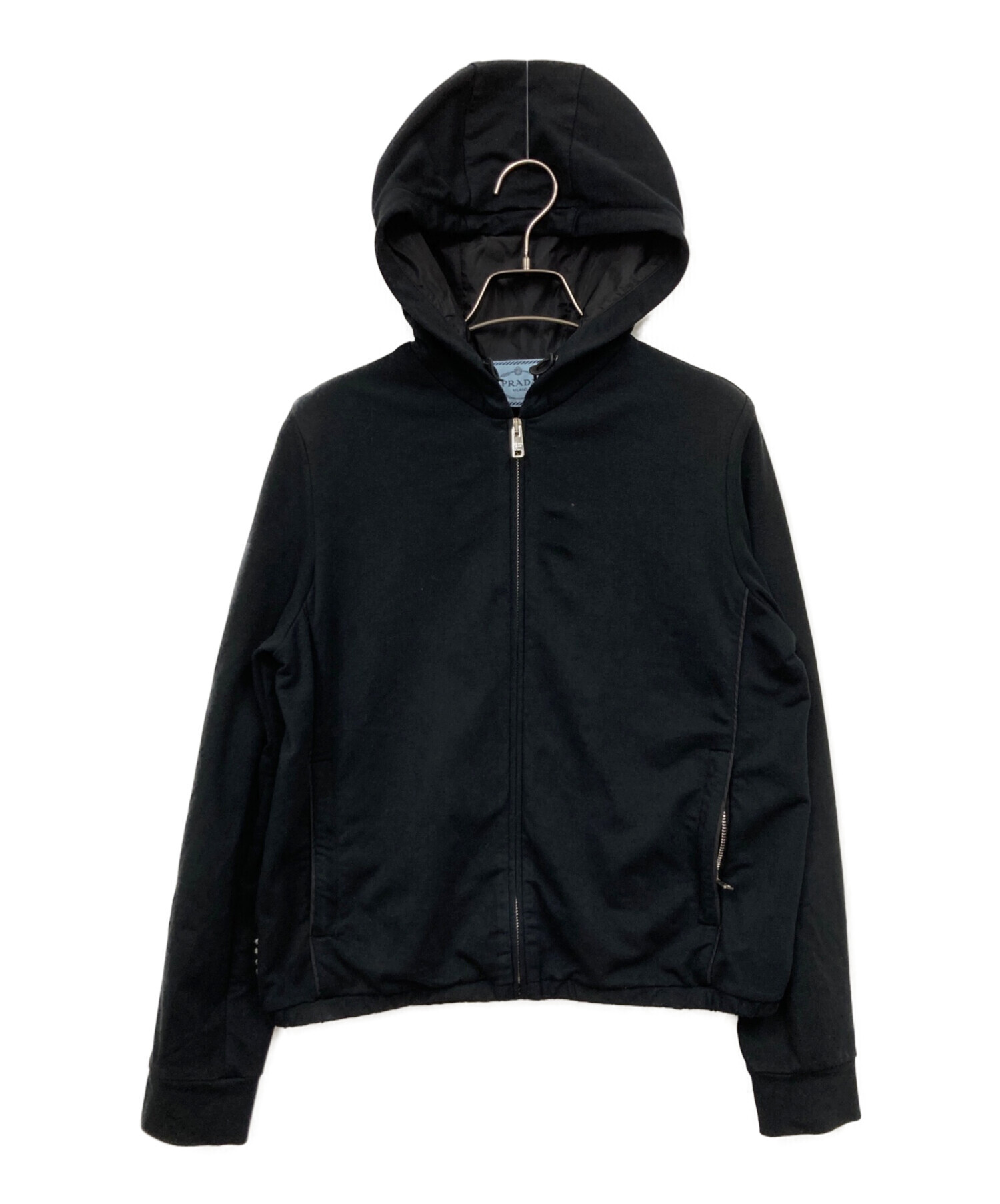 PRADA レディース　パーカー　ブラック 中古・古着通販】PRADA (プラダ) パーカー ブラック サイズ:M