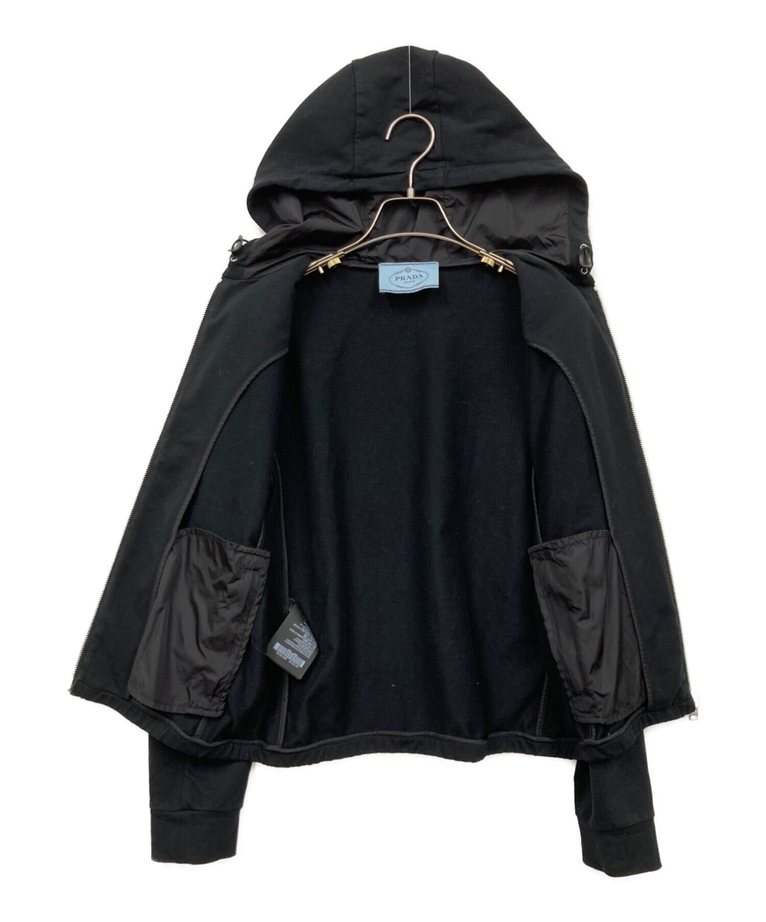 中古・古着通販】PRADA (プラダ) パーカー ブラック サイズ:M