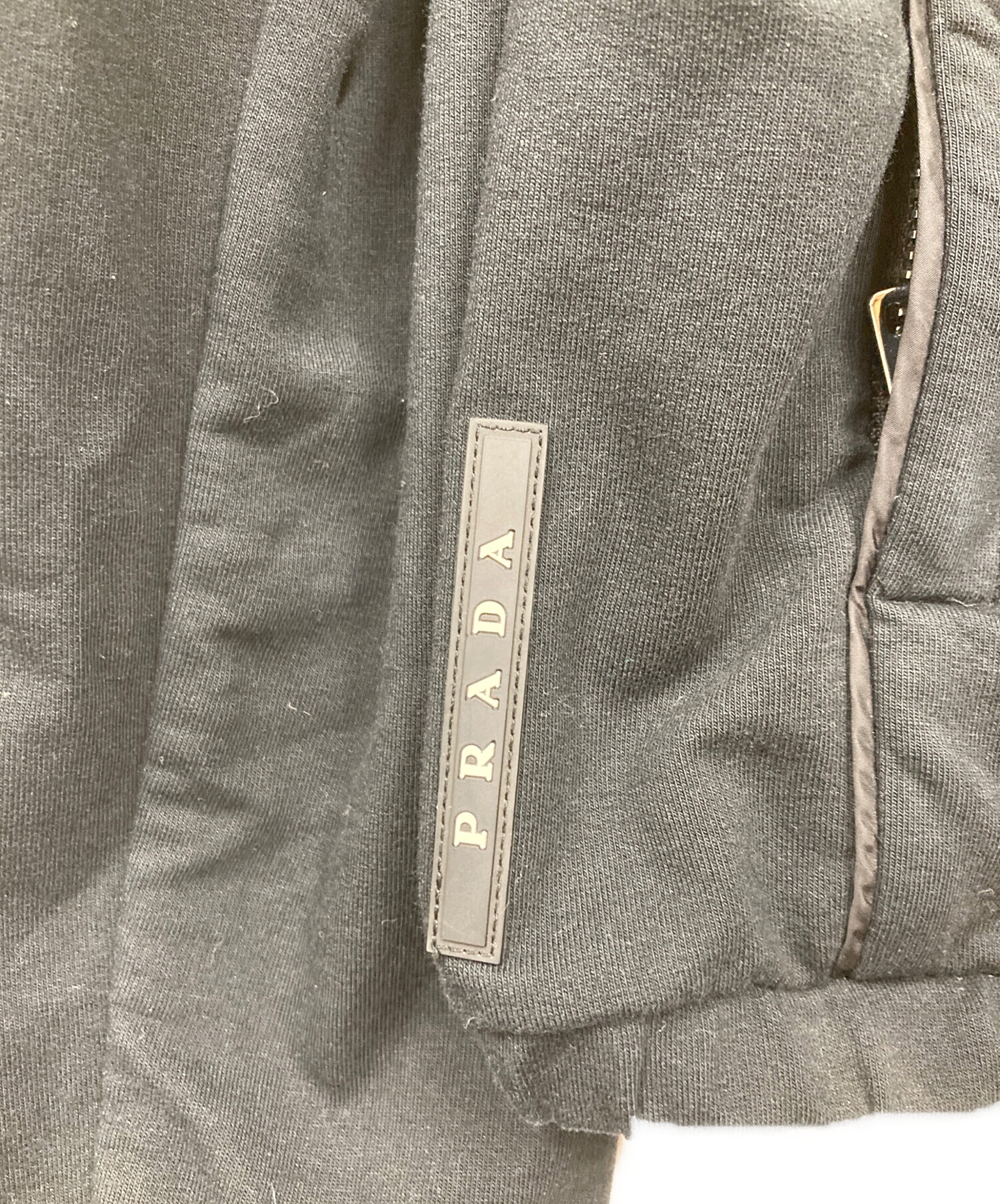 中古・古着通販】PRADA (プラダ) パーカー ブラック サイズ:M 