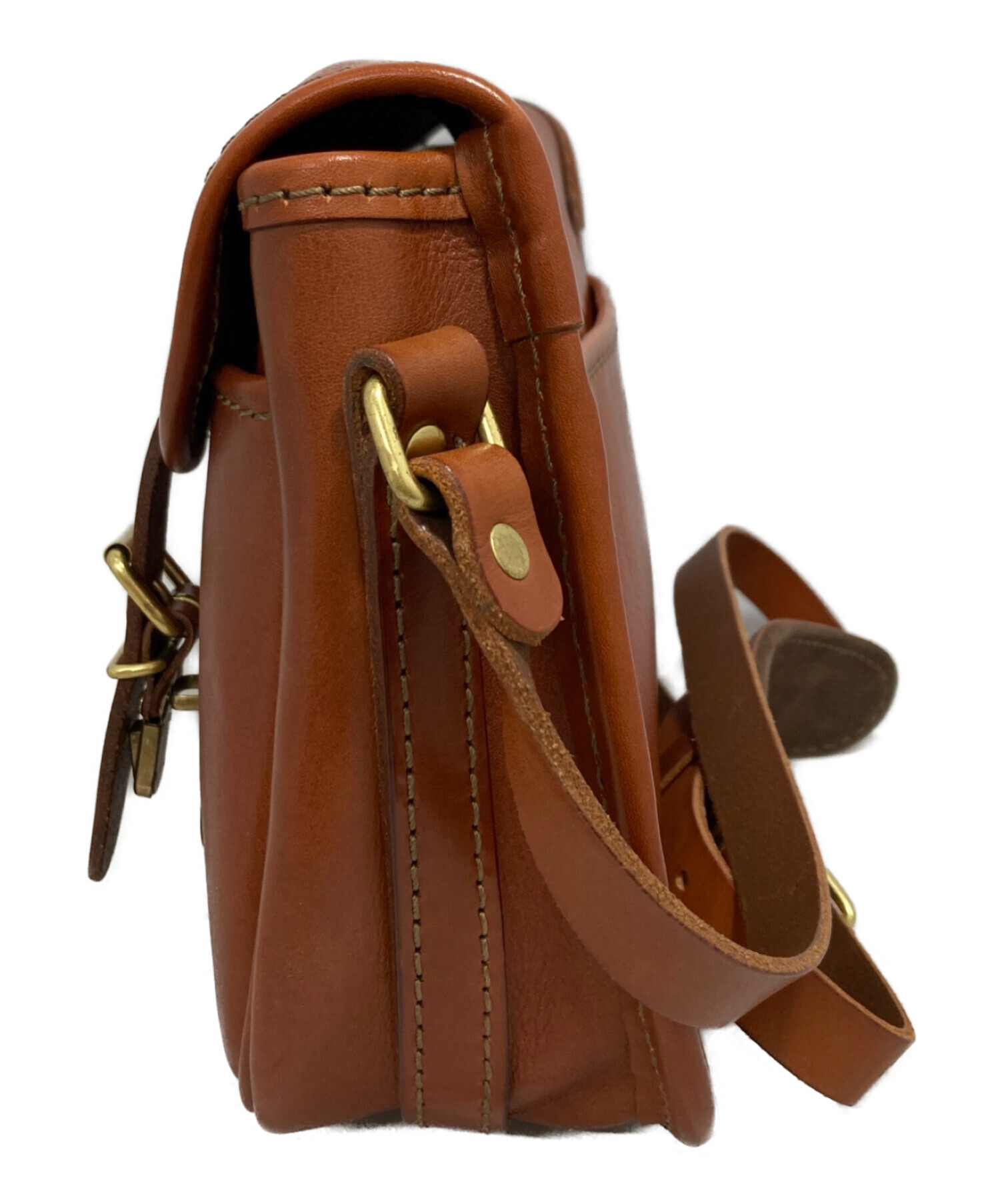 【美品】HERZ ヘルツ トラディショナルフィッシングバッグ 黒×茶 L 中古・古着通販】Herz (ヘルツ) トラディショナルフィッシングバッグ