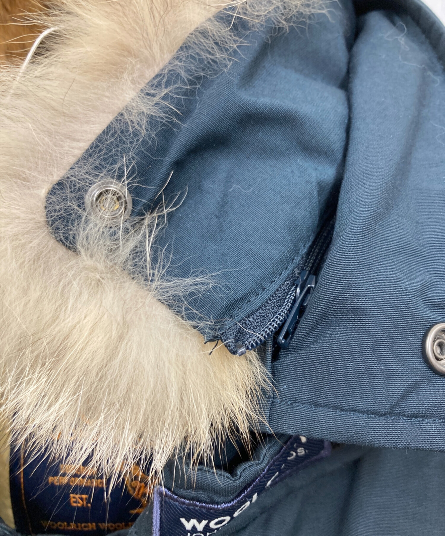 中古・古着通販】WOOLRICH (ウールリッチ) ダウンジャケット ネイビー 
