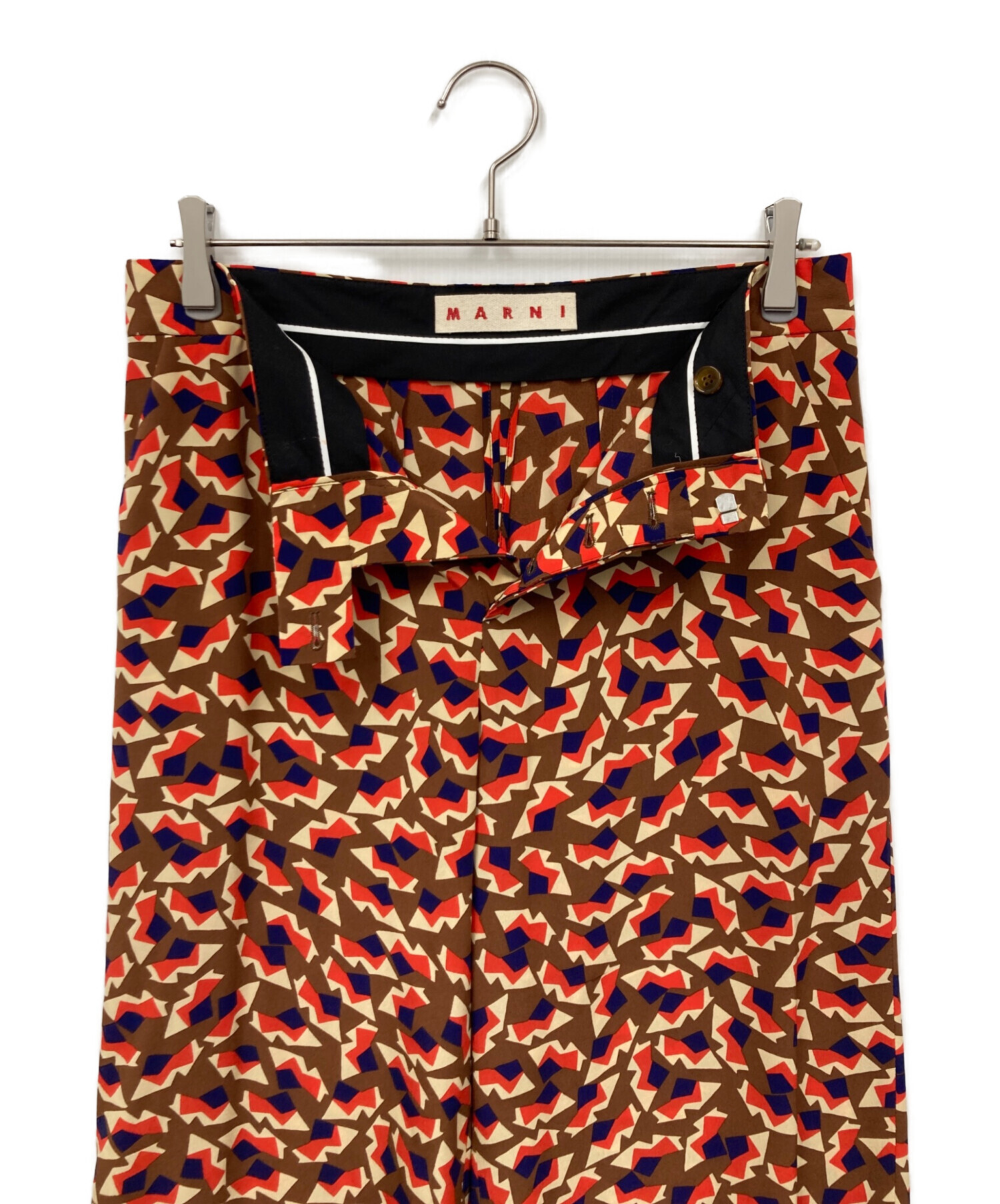 マルニMARNI38 ストライプニットパンツレギンススパッツ重ね着に重宝 中古・古着通販】MARNI (マルニ) 総柄パンツ レッド サイズ:38