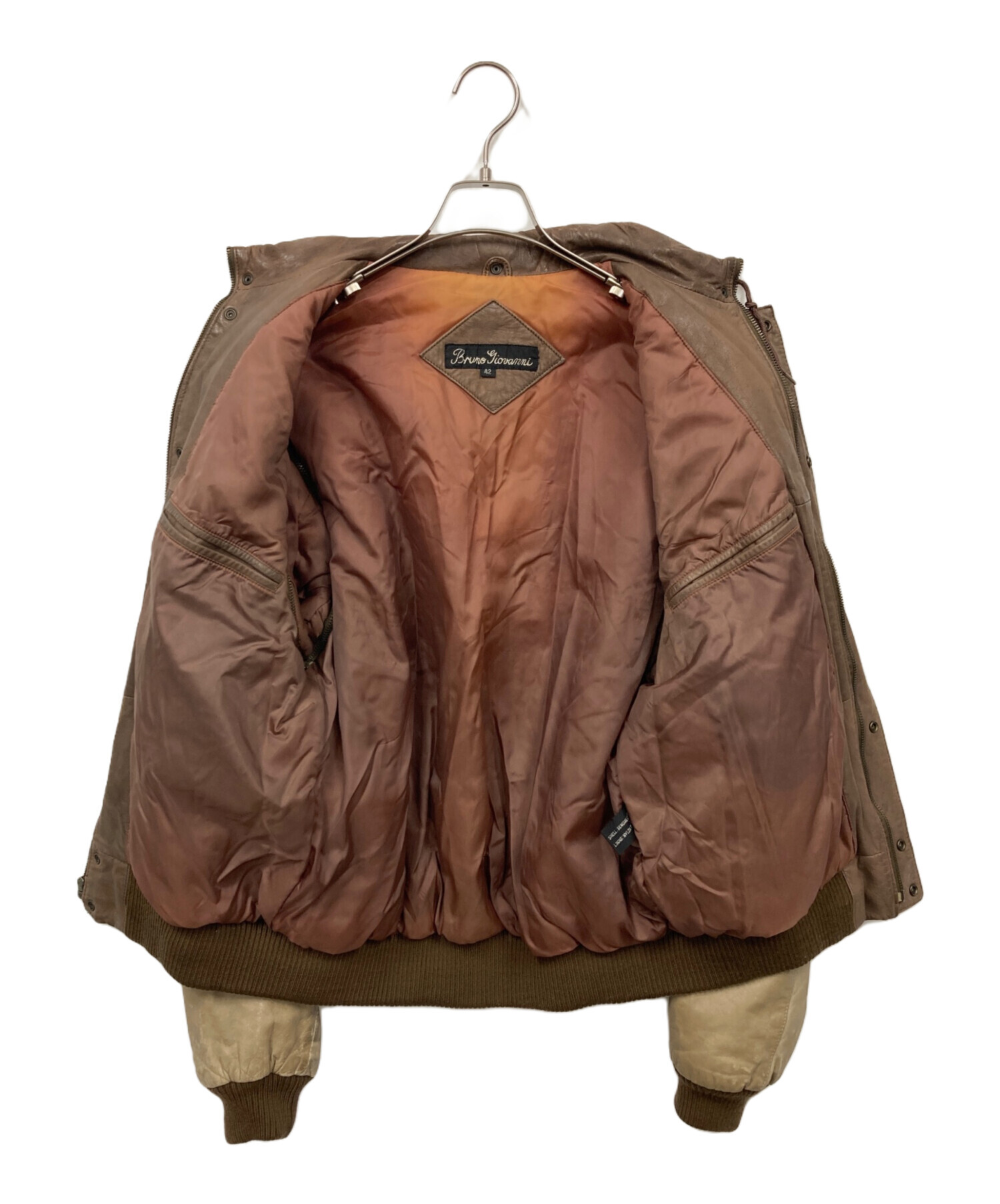reina　新品　未使用BRUNO 中古・古着通販】bruno giovanni (不明) レザージャケット ブラウン