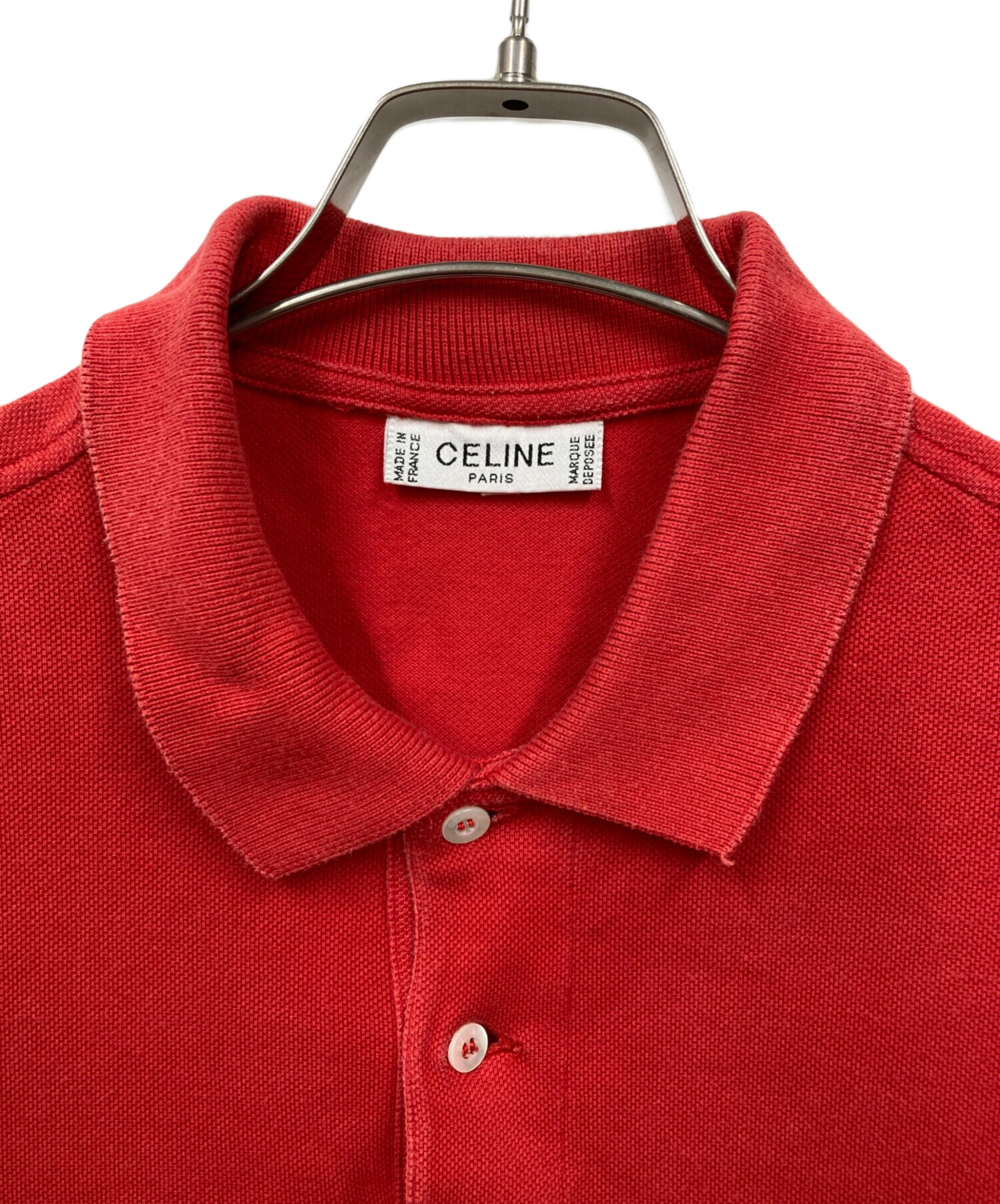 中古・古着通販】CELINE (セリーヌ) ポロシャツ レッド サイズ:L