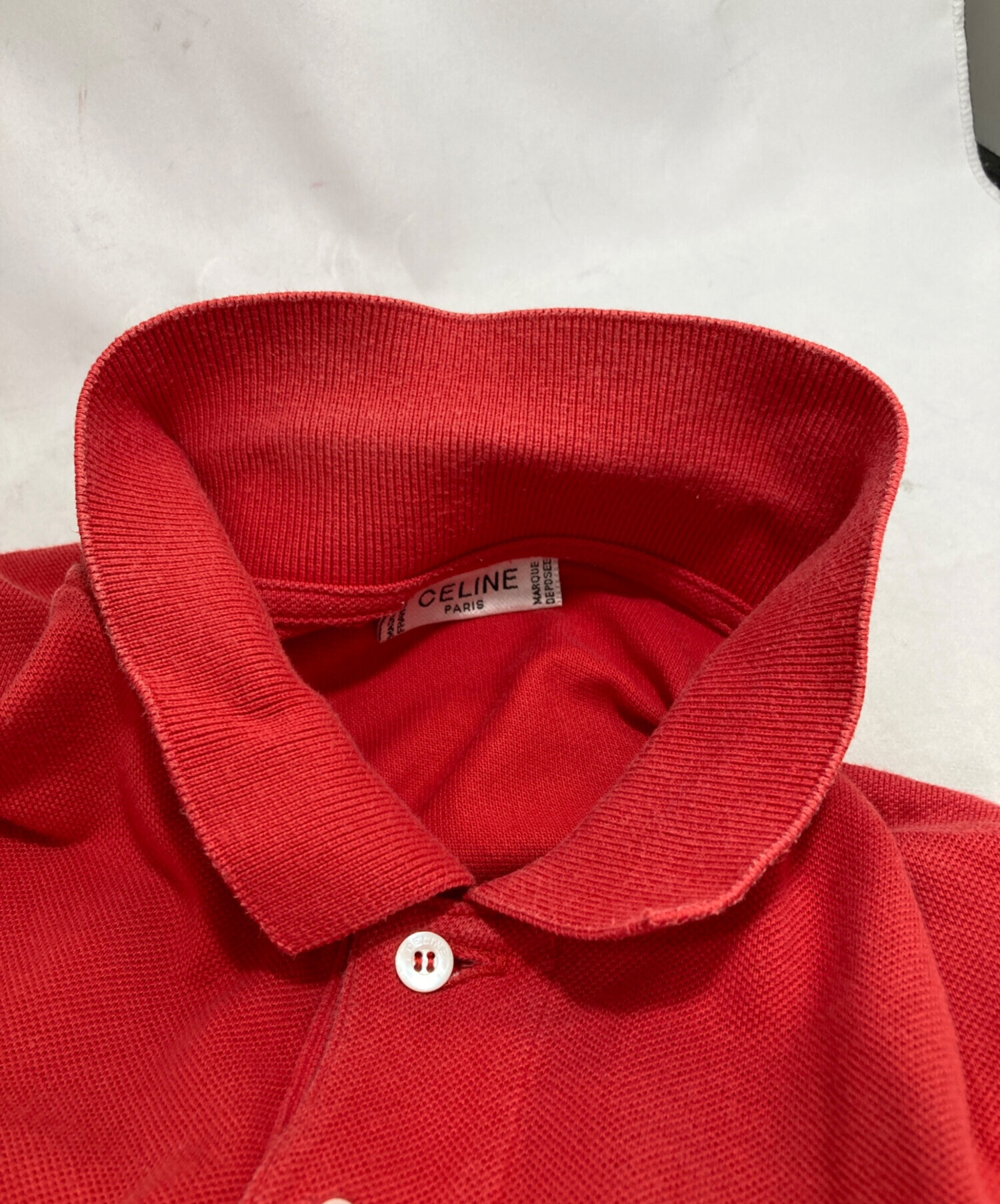 中古・古着通販】CELINE (セリーヌ) ポロシャツ レッド サイズ:L