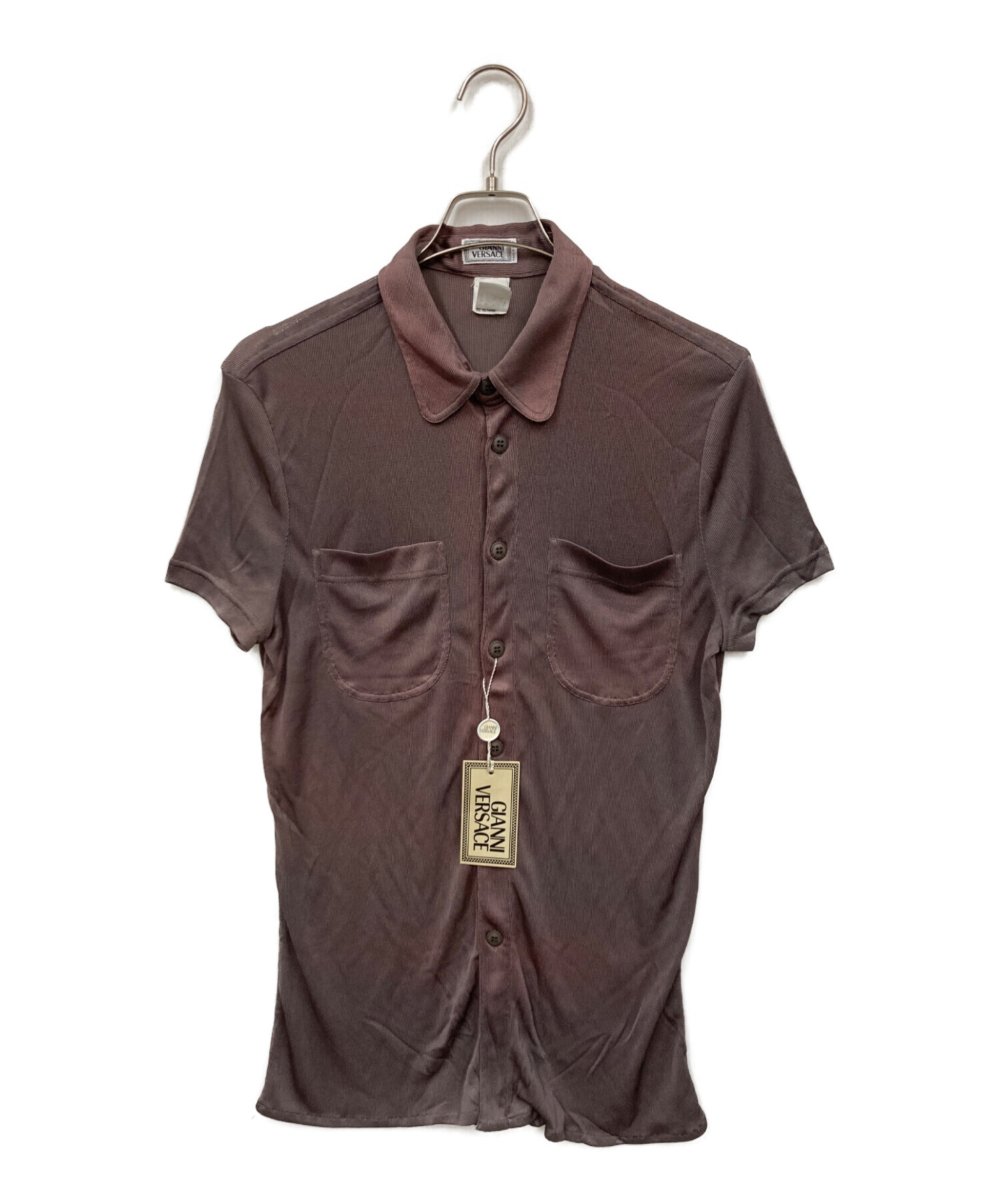 イタリア製 古着 90's ジャンニ ヴェルサーチ ドレスシャツ 中古・古着通販】GIANNI VERSACE (ジャンニ・ヴェルサーチ) 半袖シャツ