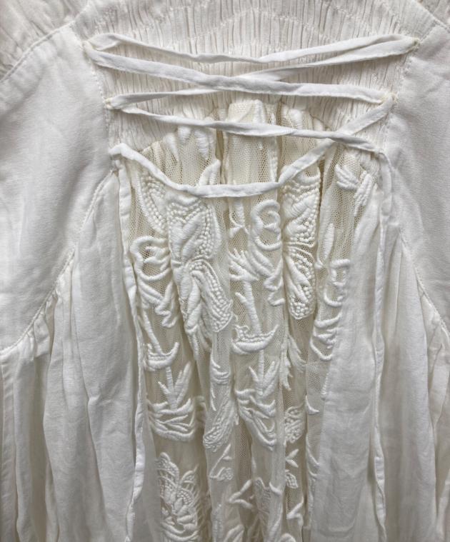 中古・古着通販】Ameri (アメリ) SHIRRING PLEATS DRESS ホワイト