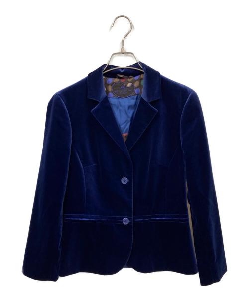 中古・古着通販】ETRO (エトロ) ベロアジャケット ブルー サイズ:42