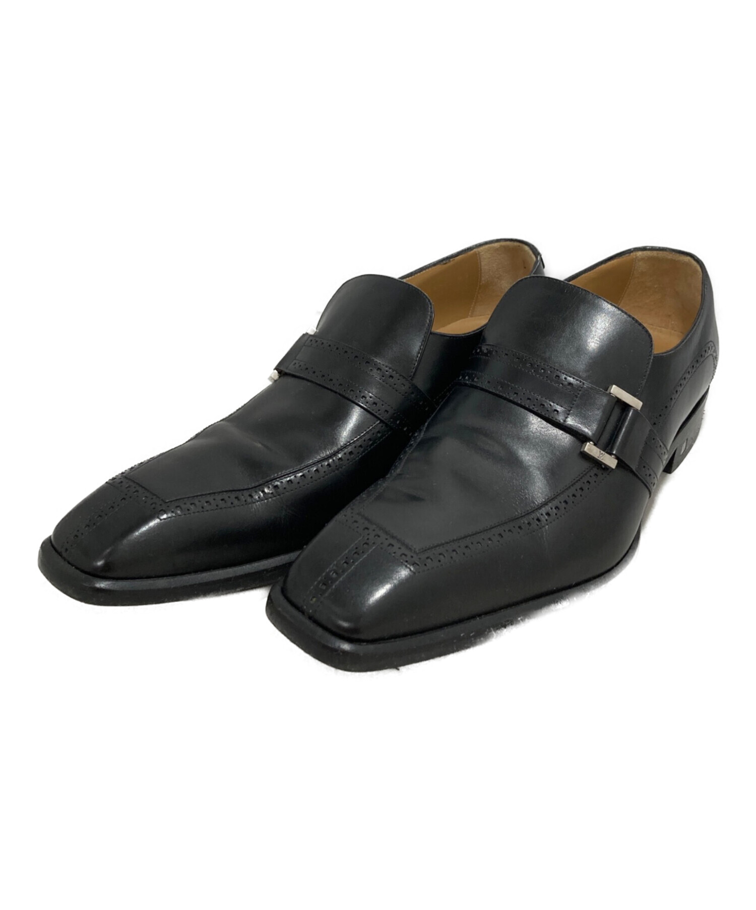 【お値下げ】Louis Vuitton ウィングチップ 黒 中古・古着通販】LOUIS VUITTON (ルイ ヴィトン) ウィングチップ