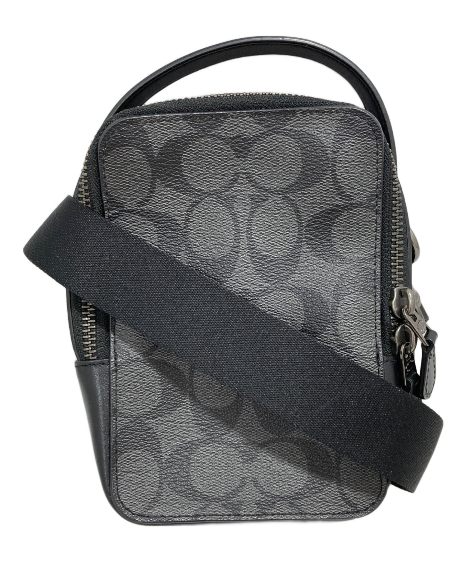 中古・古着通販】COACH (コーチ) シグネチャーミニポーチ ブラック 