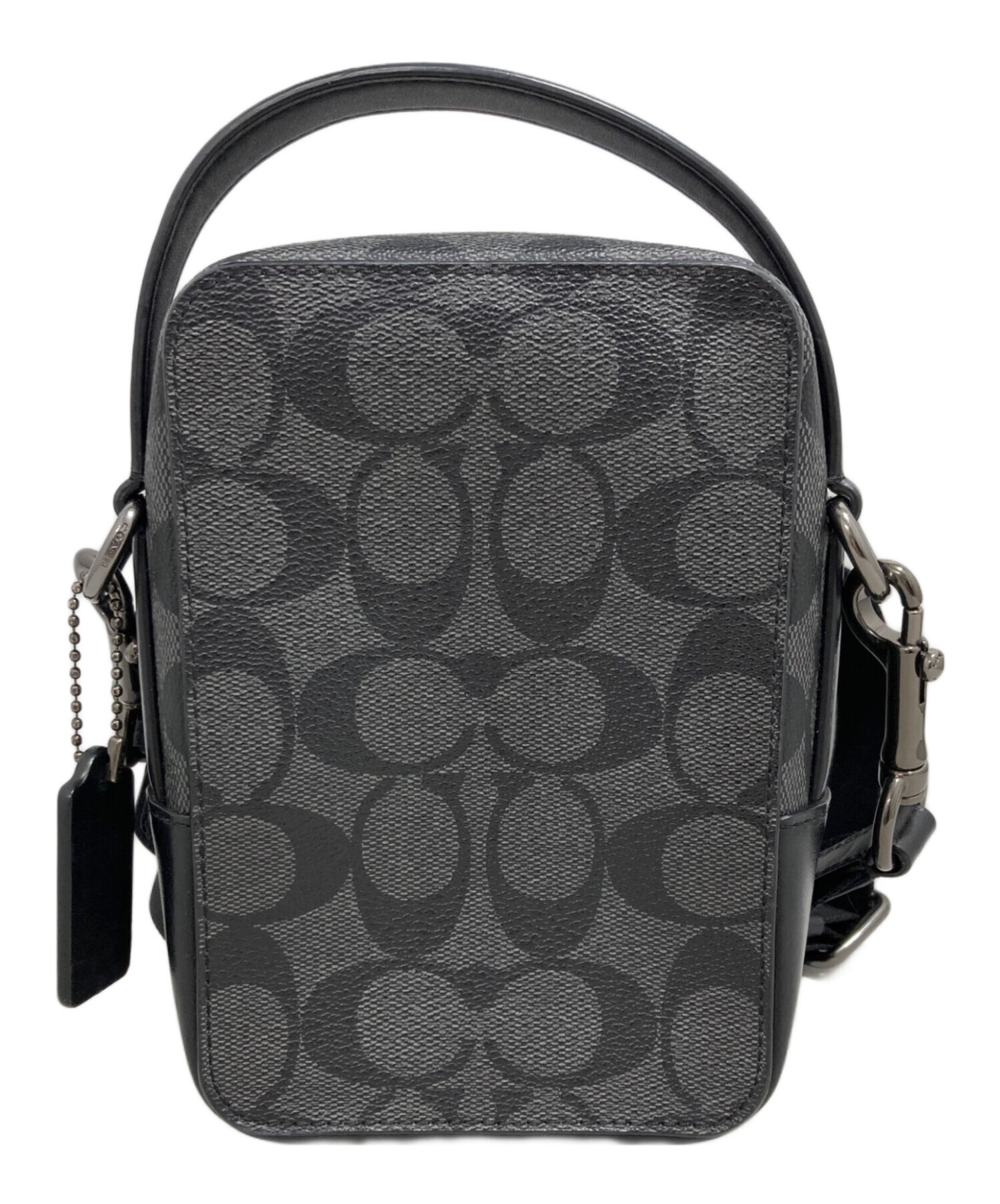 中古・古着通販】COACH (コーチ) シグネチャーミニポーチ ブラック 