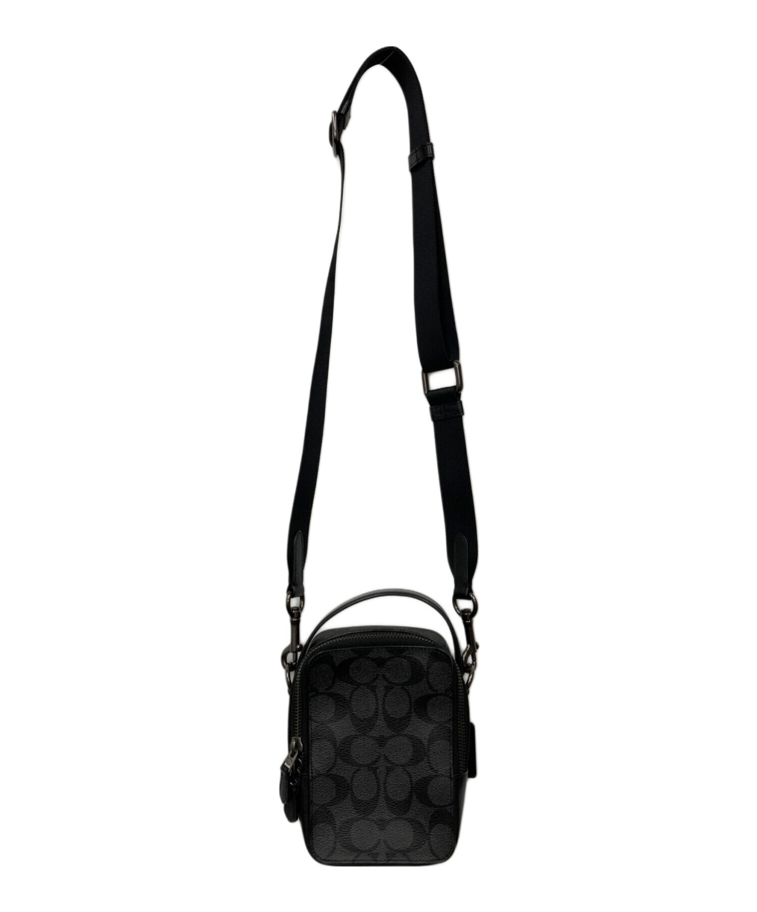 中古・古着通販】COACH (コーチ) シグネチャーミニポーチ ブラック 