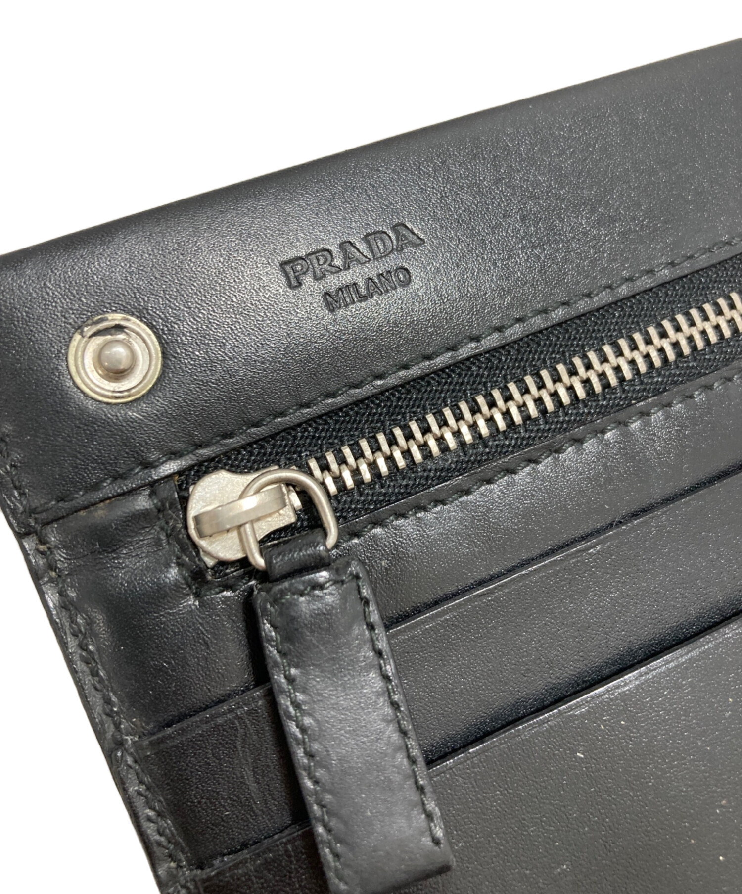中古・古着通販】PRADA (プラダ) パスポートケース ブラック｜ブランド