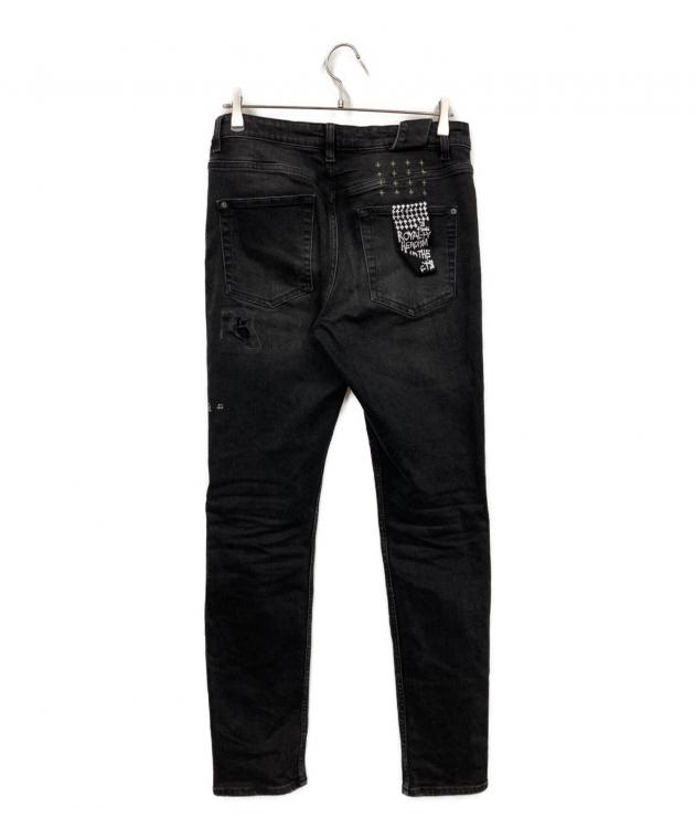 美品【Ksubi】スビ スリムフィットデニムジーンズ W32 中古・古着通販】Ksubi (スビ) デニムパンツ ブラック サイズ:W32