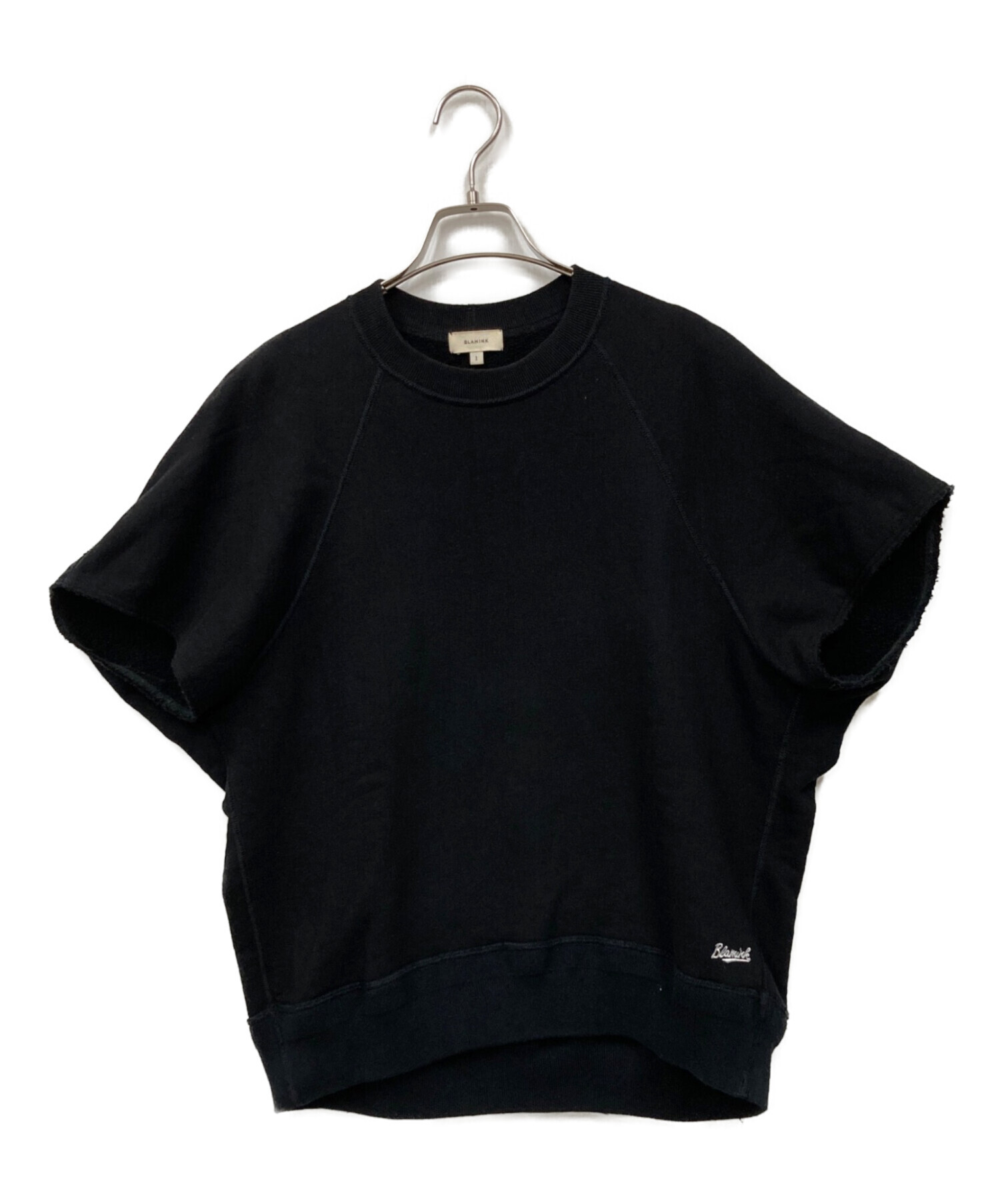 BLAMINKブラミンクスウェットシャツ黒 中古・古着通販】BLAMINK (ブラミンク) 半袖スウェット ネイビー