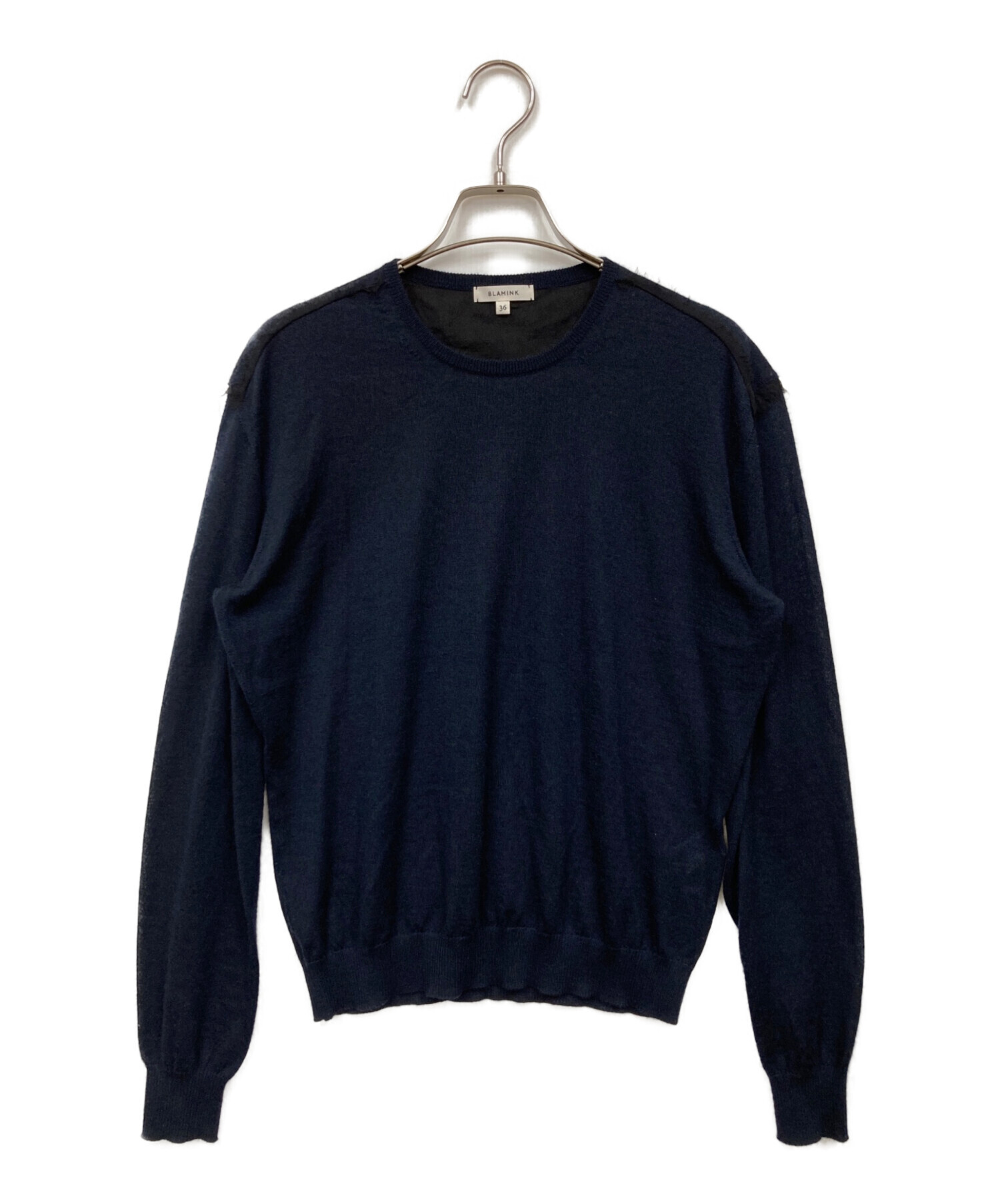 中古・古着通販】BLAMINK (ブラミンク) カシミヤシルクニット ネイビー