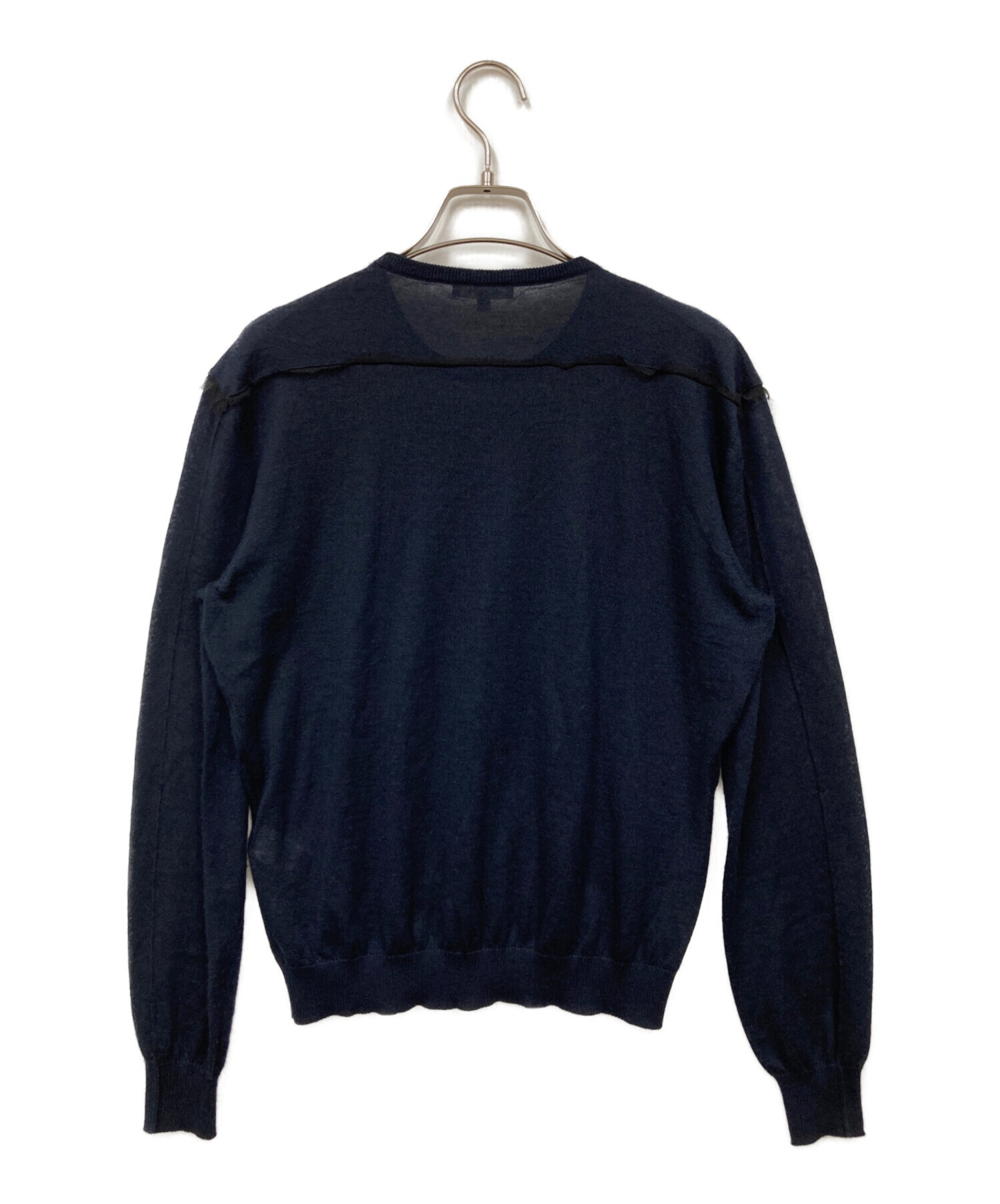 BLAMINK ブラミンク★カシミヤシルク カーディガン ニット 中古・古着通販】BLAMINK (ブラミンク) カシミヤシルクニット ネイビー