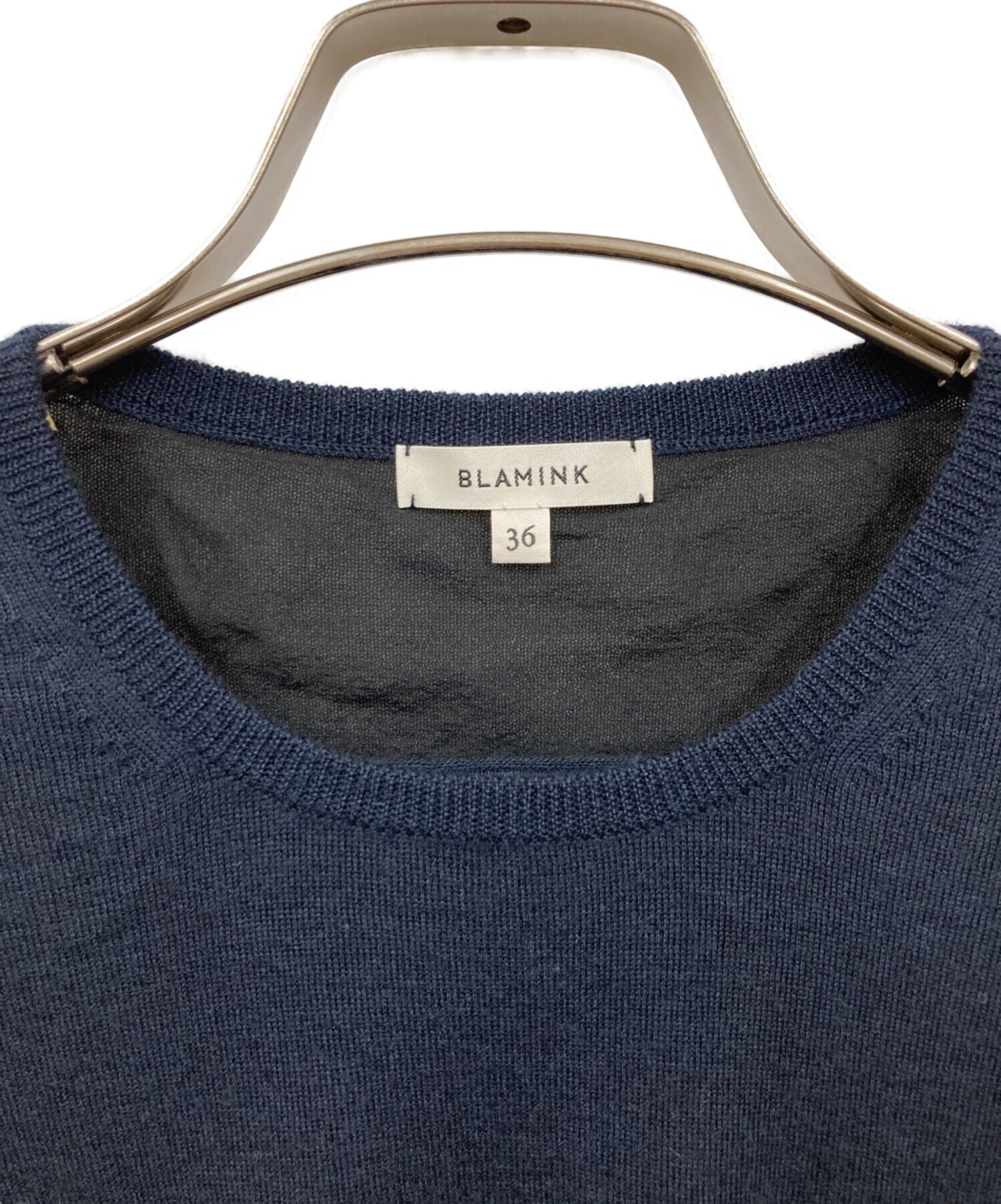 中古・古着通販】BLAMINK (ブラミンク) カシミヤシルクニット ネイビー