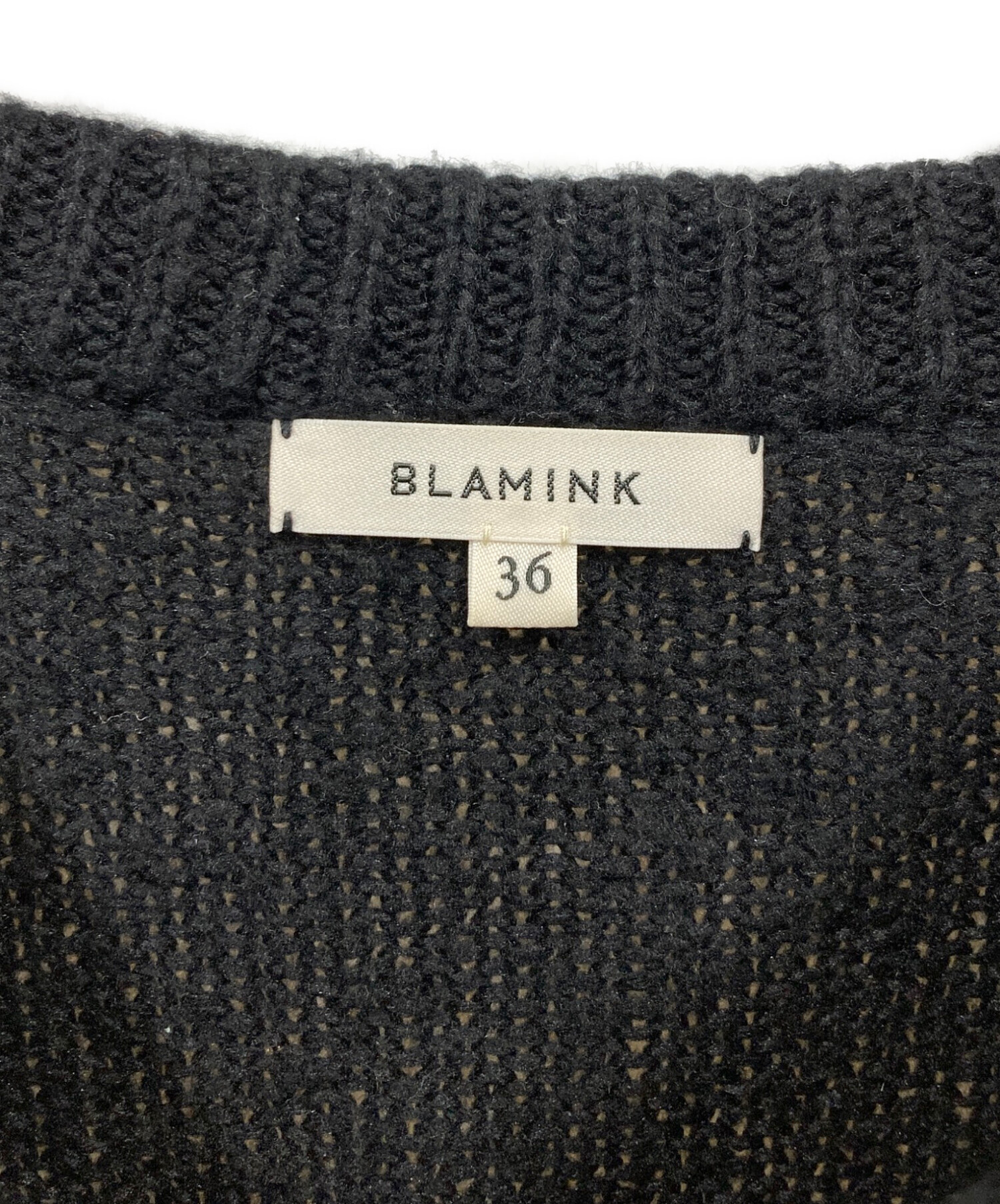 BLAMINK ブラミンク ラメ クルーネック ショート スリーブ ニット 中古・古着通販】BLAMINK (ブラミンク) シルク5Gクルーネックショート
