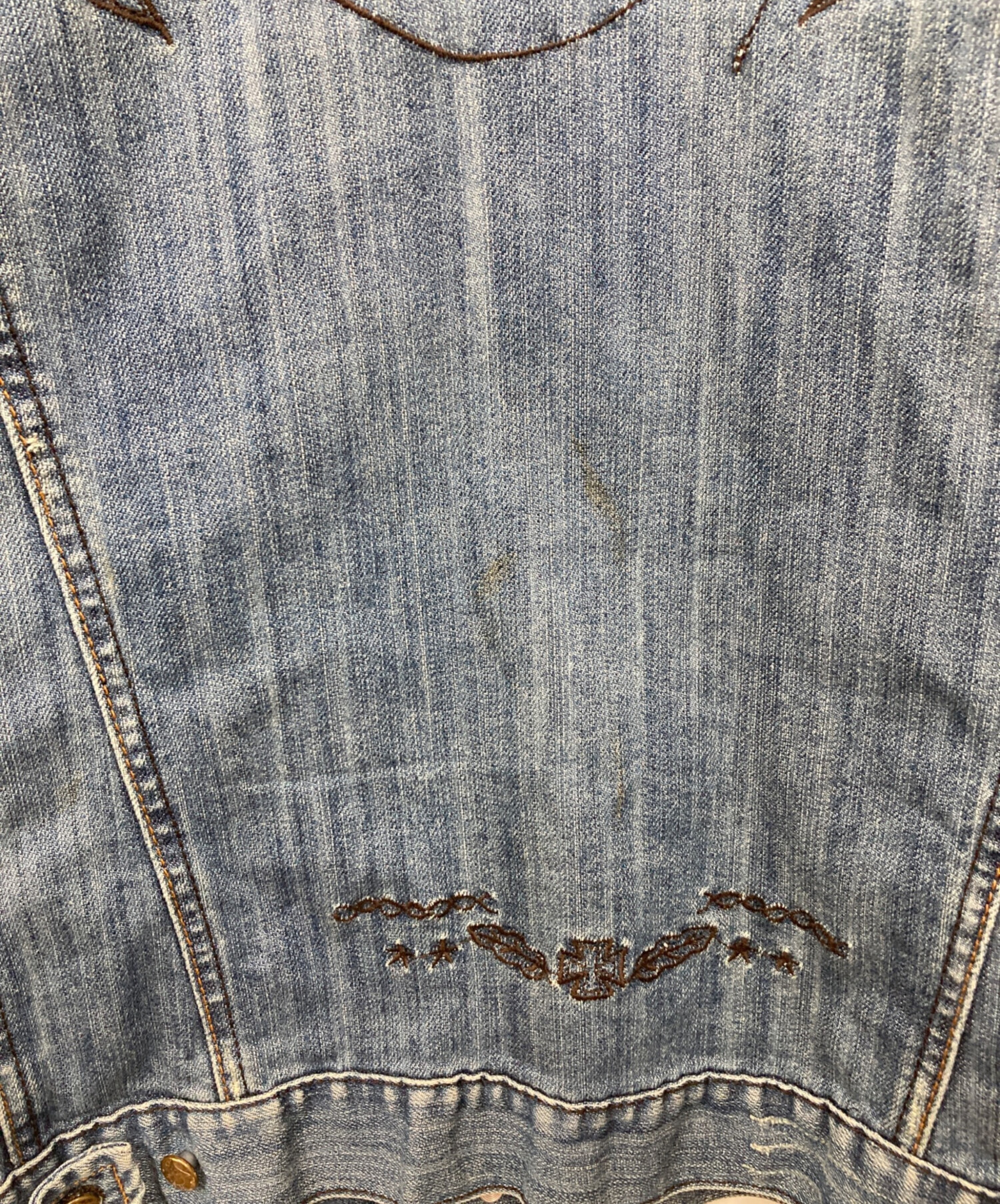 中古・古着通販】DIESEL (ディーゼル) 刺繍デニムジャケット