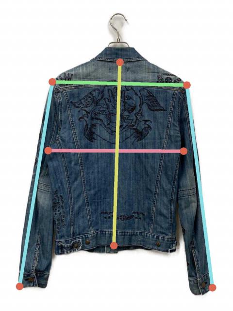 中古・古着通販】DIESEL (ディーゼル) 刺繍デニムジャケット