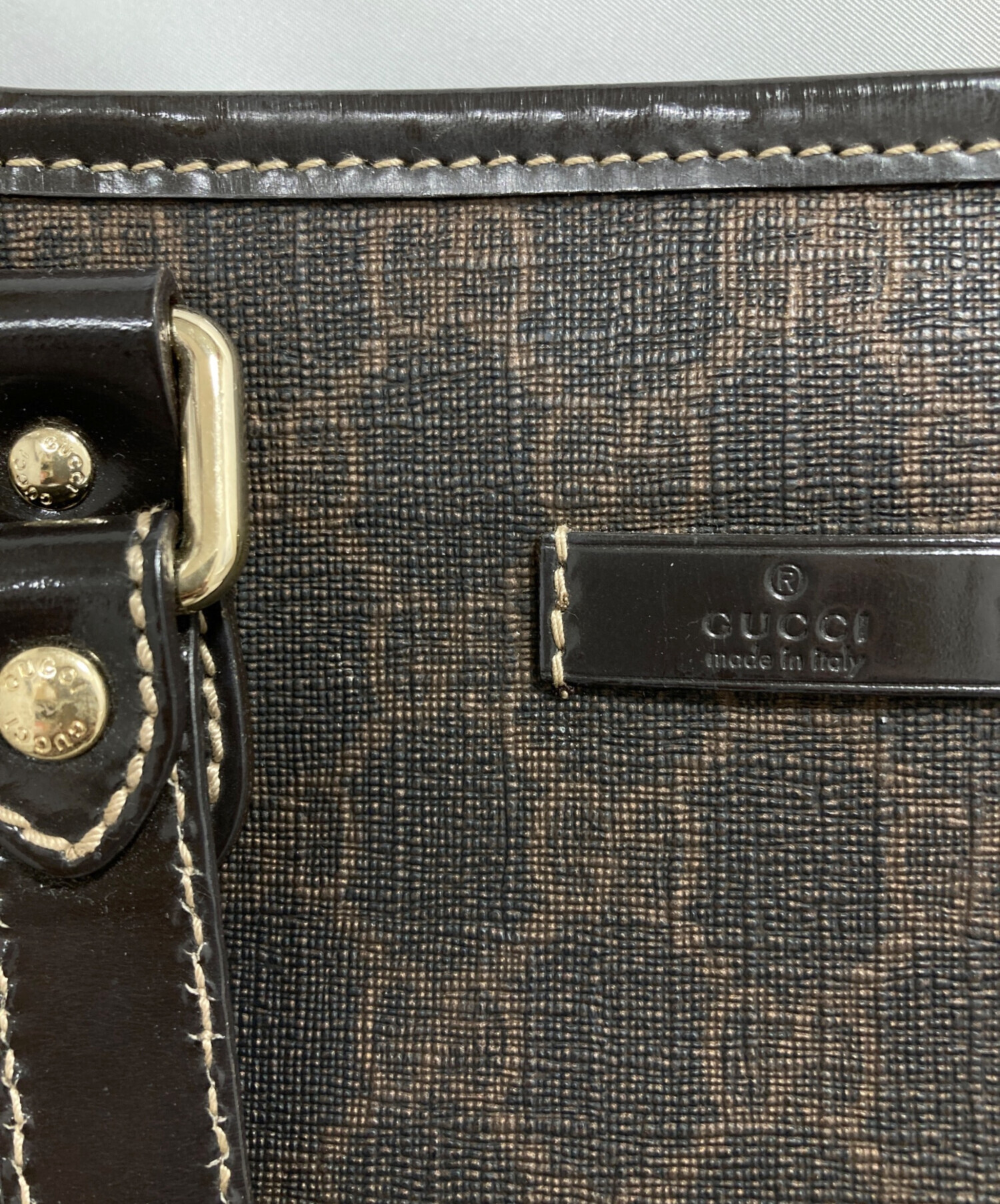 中古・古着通販】GUCCI (グッチ) GGトートバッグ ブラウン｜ブランド