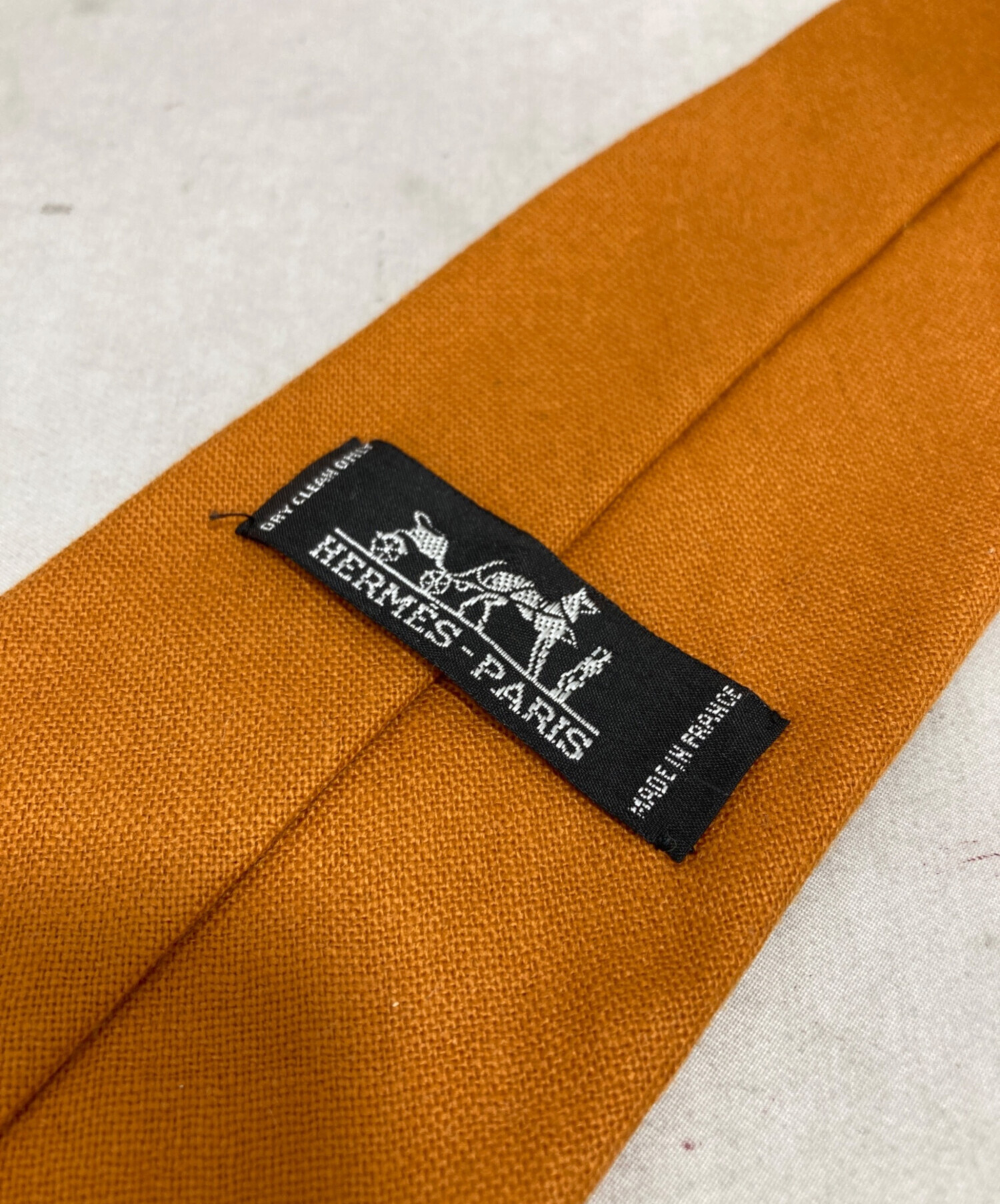 中古・古着通販】HERMES (エルメス) ネクタイ オレンジ サイズ:156
