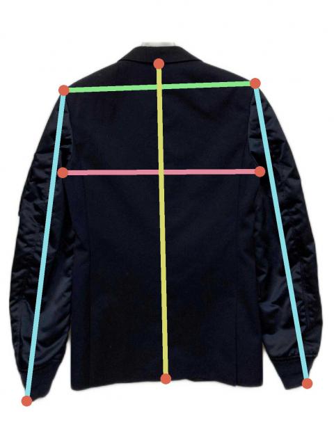 中古・古着通販】GIVENCHY (ジバンシィ) 切替ジャケット ネイビー