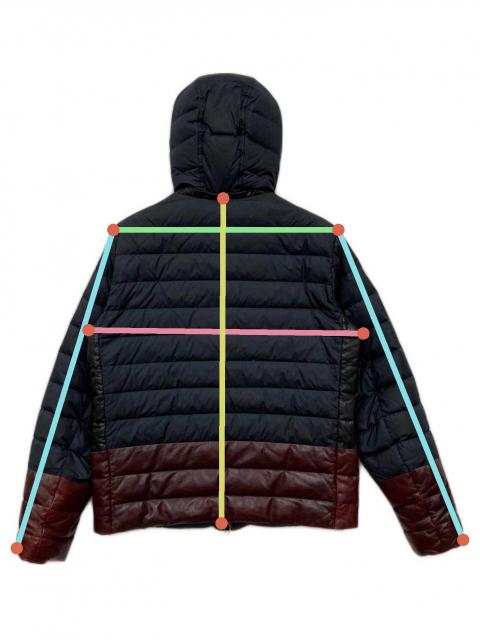 中古・古着通販】VALENTINO (ヴァレンティノ) レザー切替ダウン